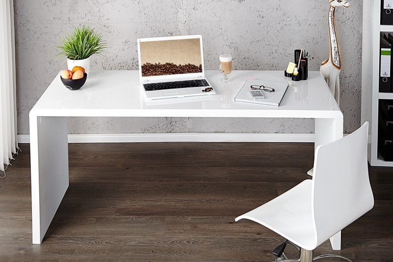 Design Bureautafel FAST TRADE – Strak Witte Hoogglans voor Moderne Kantoren