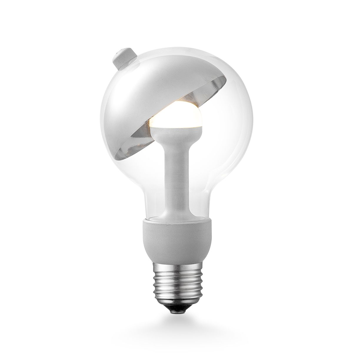 Design LED Move Me – Zilveren G80 Sphere lamp, 3 W, warm wit