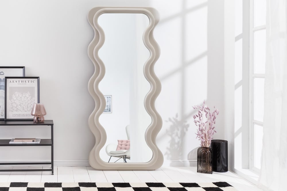 Design wandspiegel CURVY 160 cm – stijlvolle toevoeging in grijs van Invicta Interior