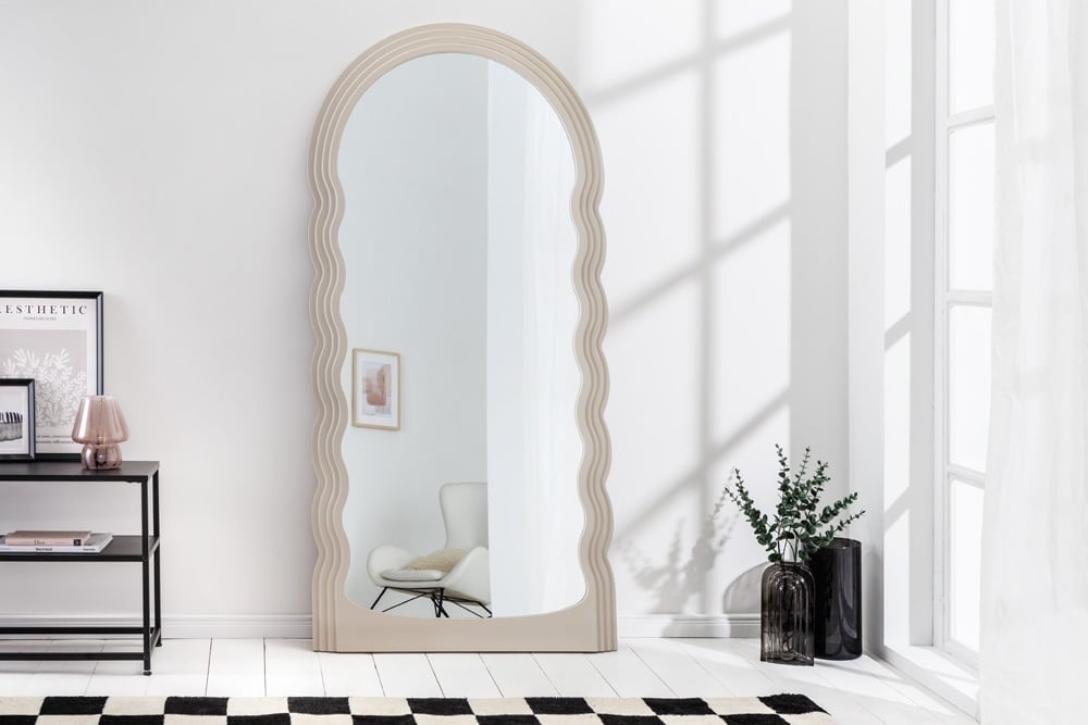 Design Wandspiegel WAVE 160 cm – Stijlvolle Grijze Reflectie van Invicta Interior