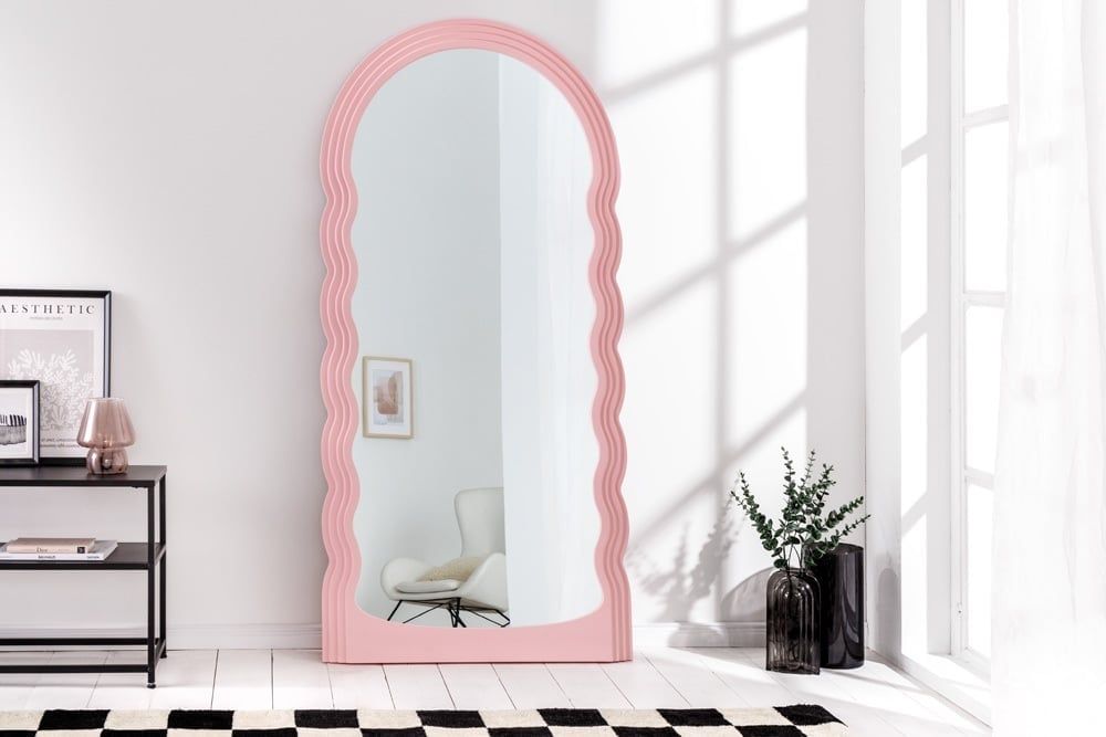 Design wandspiegel WAVE 160 cm – subtiel roze, tijdloos design van Invicta Interior