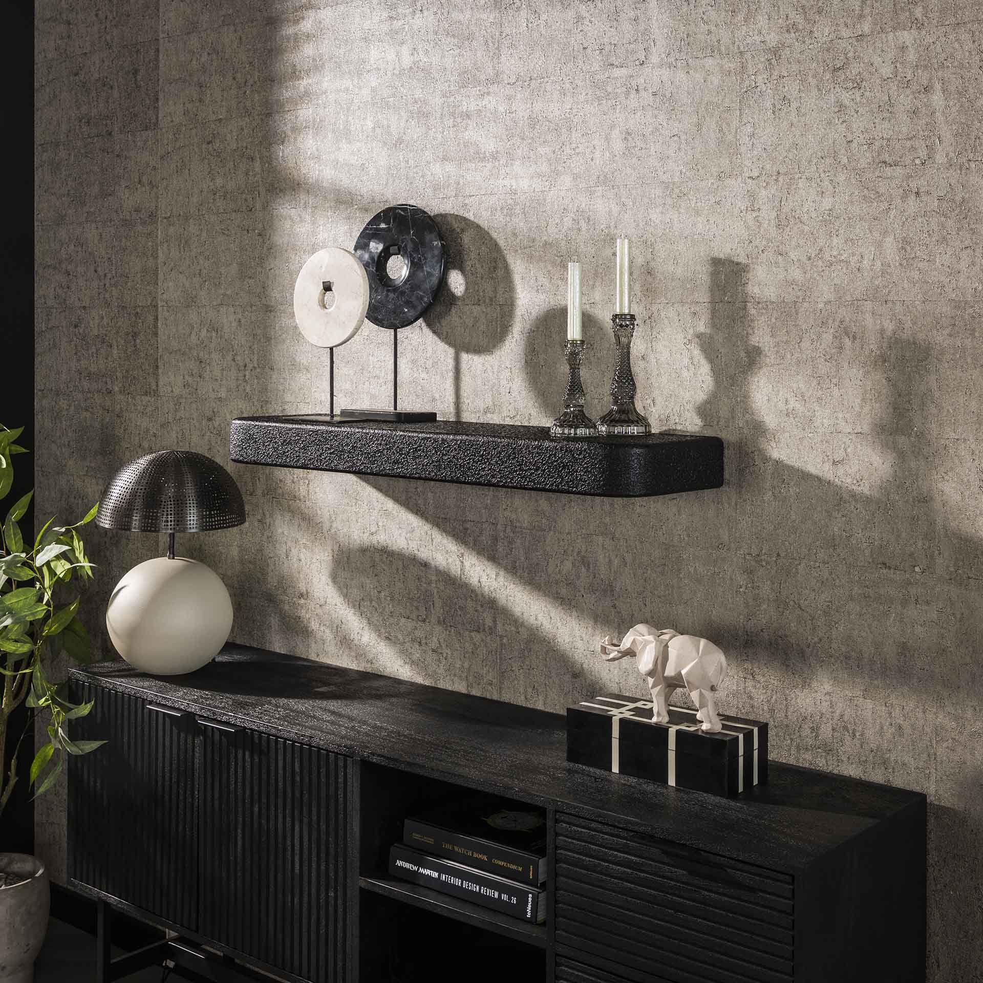 Doria Wandplank van LifestyleFurn – Strak Liquid Metal Design, 100 cm