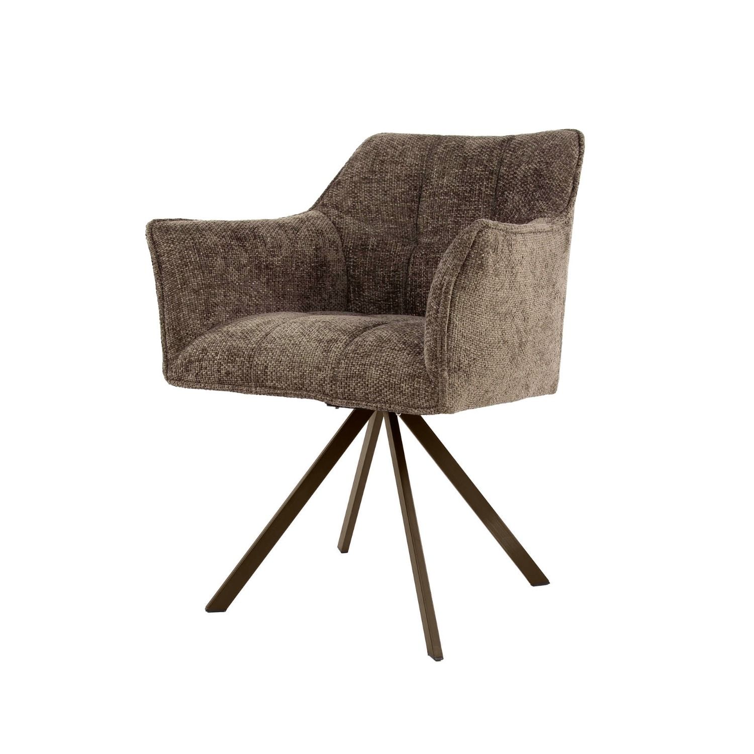 Draaibare Armstoel Raster – Comfort en stijl in taupe