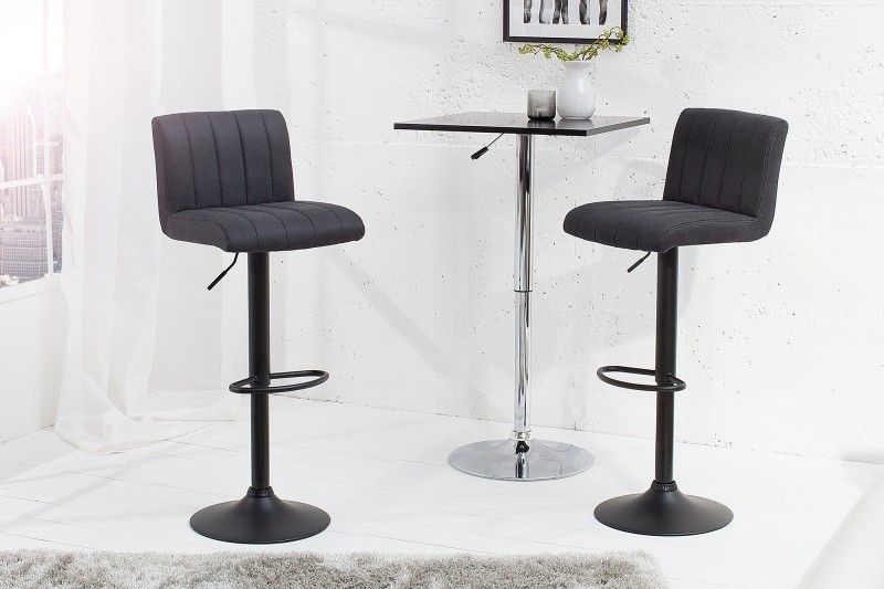 Draaibare Retro Barkruk Portland – Vintage Grijs, Stijlvol & Functioneel