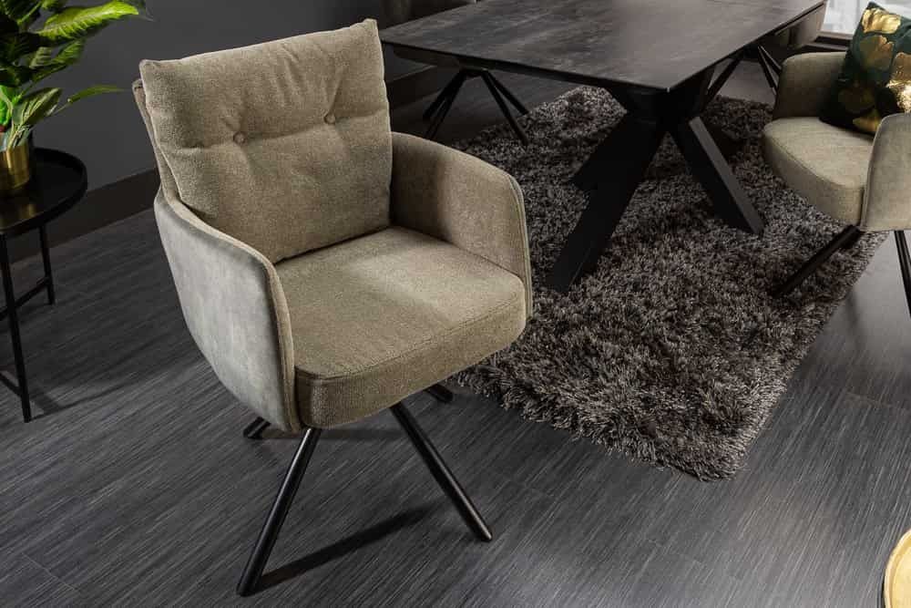 Draaistoel BIG GEORGE – Luxe groene fluwelen fauteuil van Invicta Interior