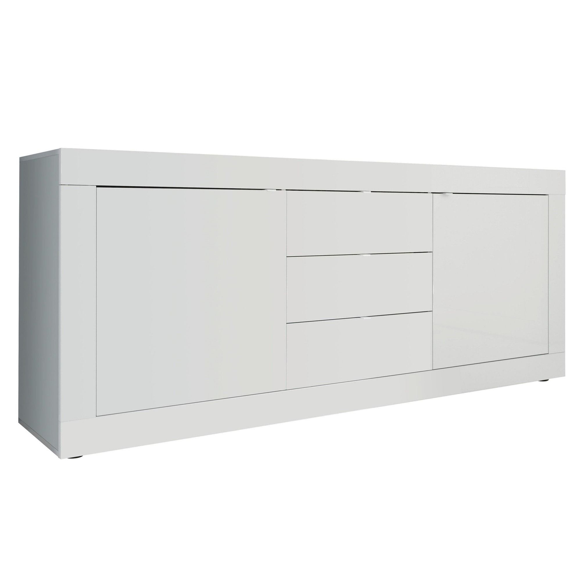Dressoir Basic 210 cm – Hoogglans wit van Pesaro Mobilia