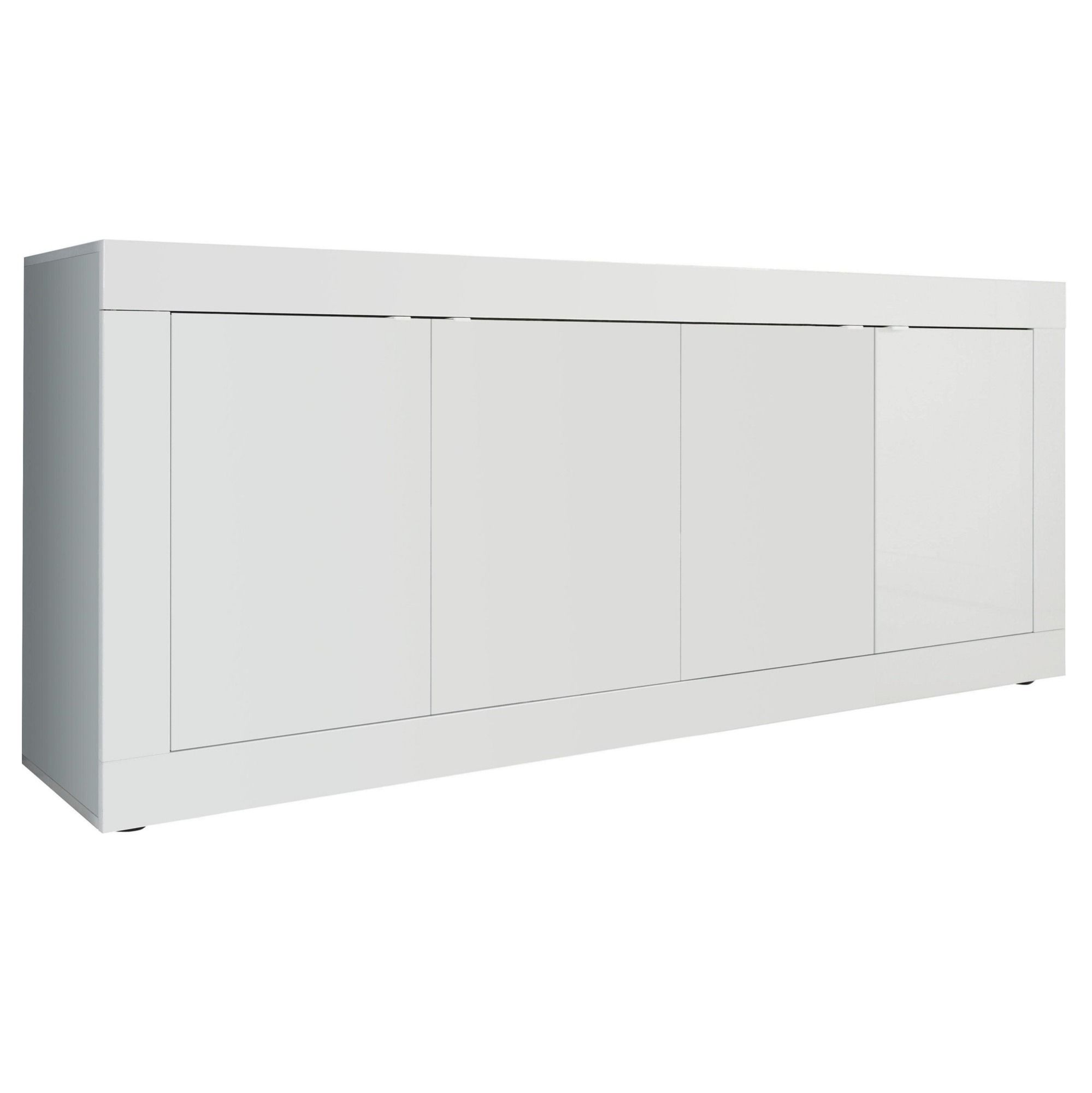 Dressoir Basic – Strak en ruim in hoogglans wit (206 cm)