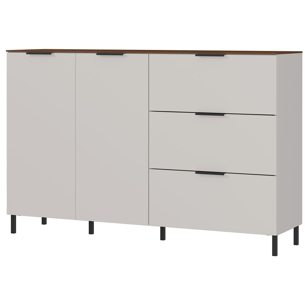 Dressoir California 151 cm – stijlvol opbergen in cashmere & walnoot