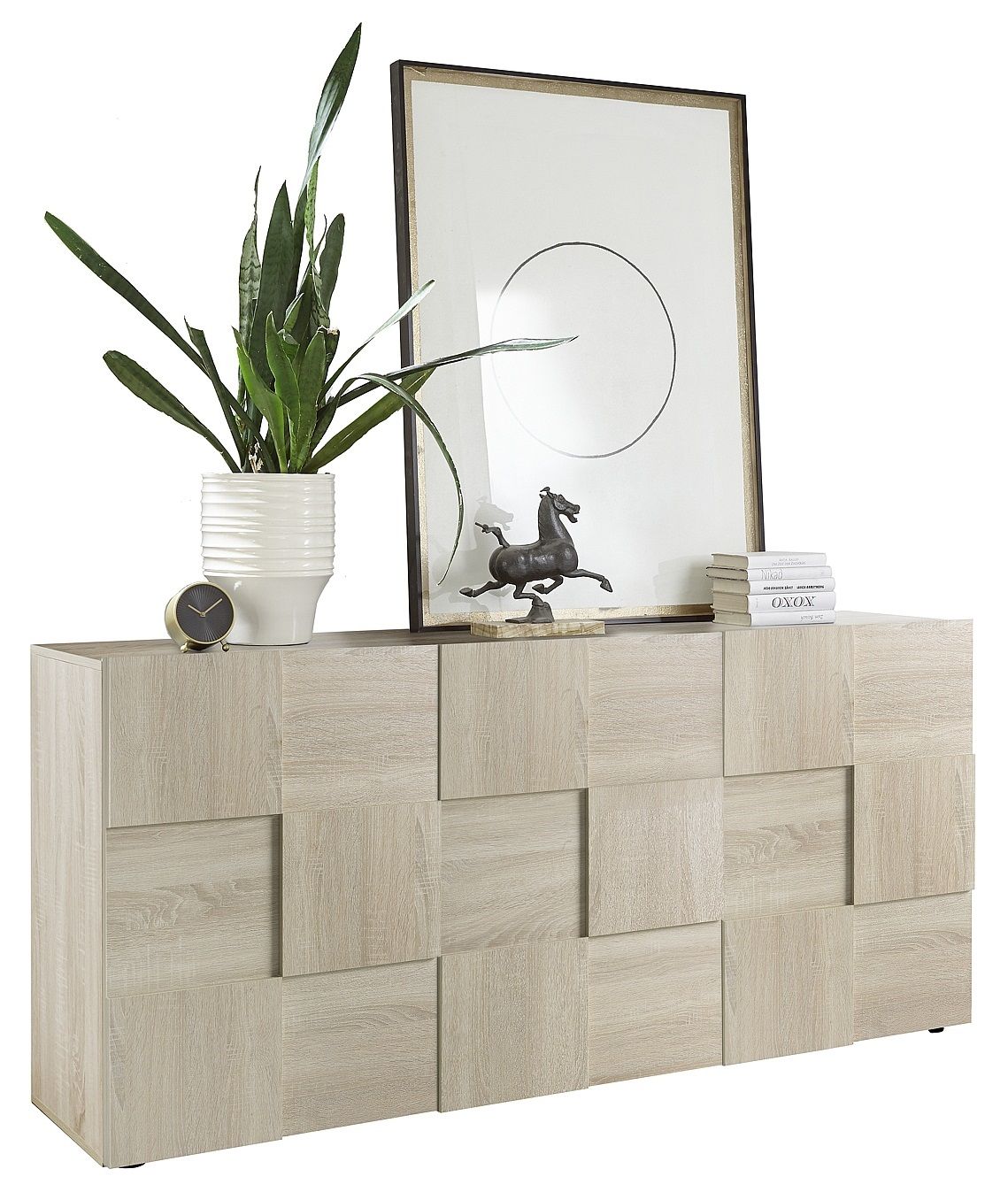 Dressoir Dama 181 cm – SONOMA eiken, 3‑deurs opbergmeubel