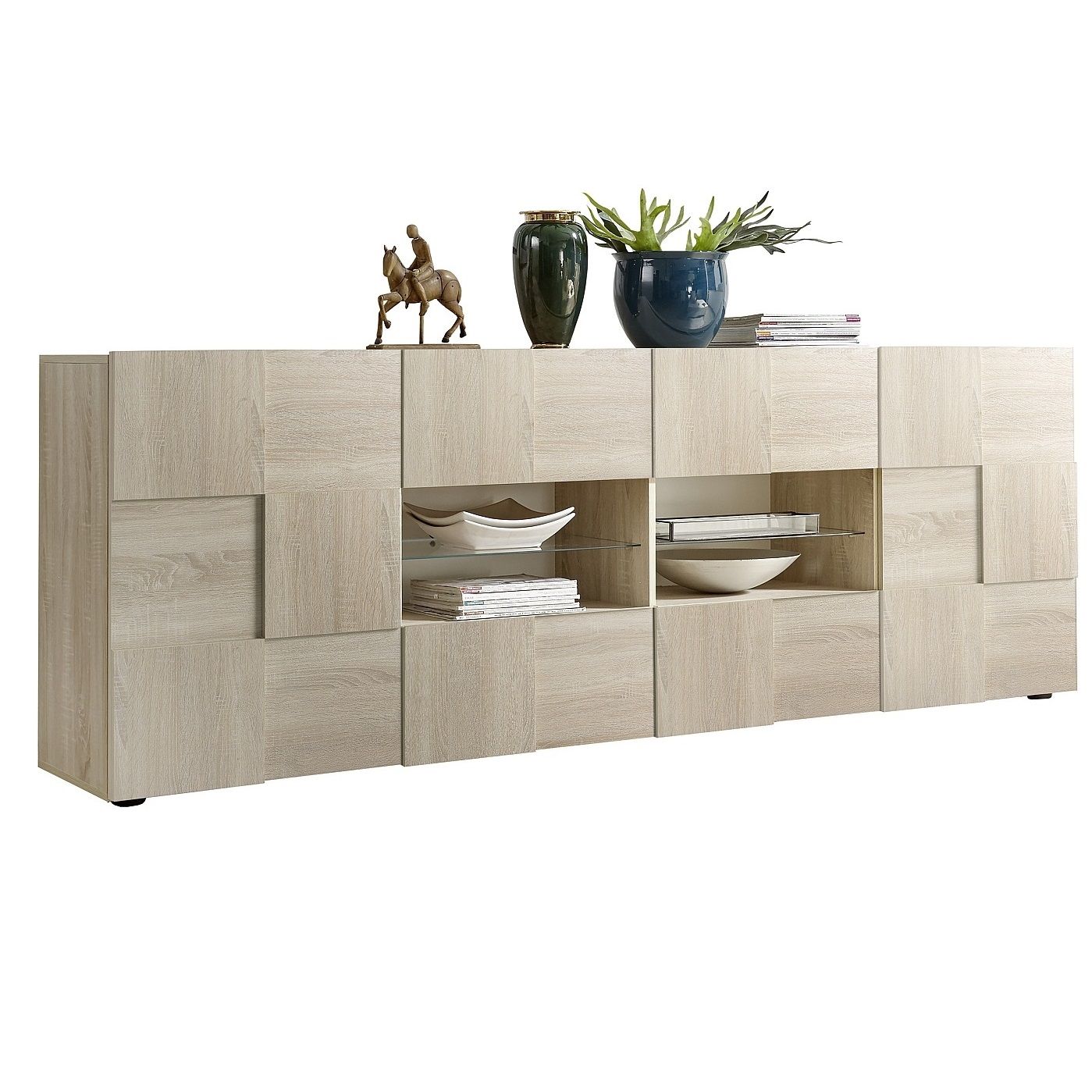 Dressoir Dama – Ruim eiken opbergmeubel van 241 cm