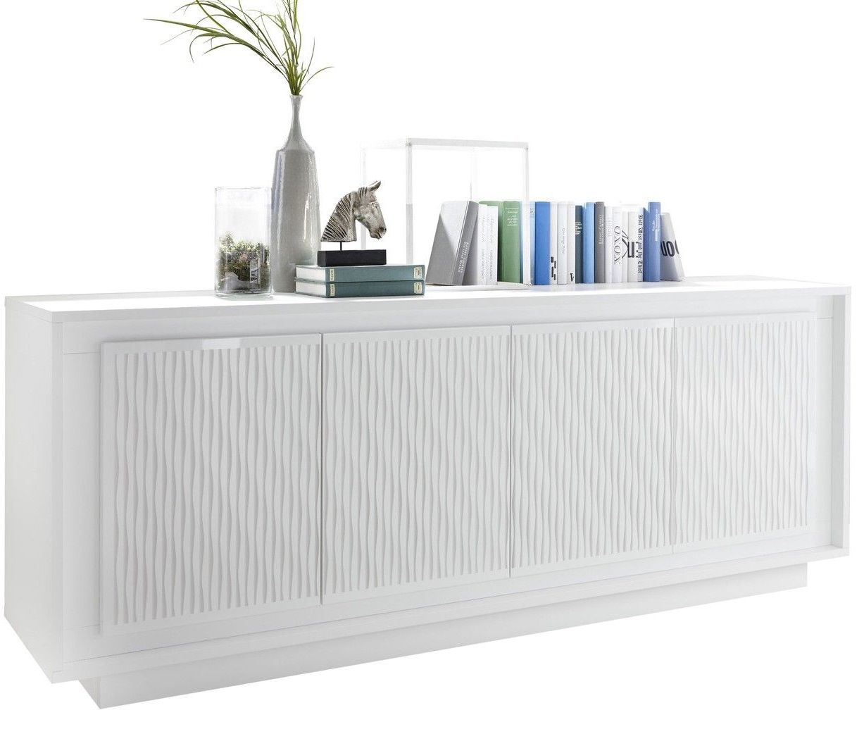 Dressoir Malibu 207 cm – stijlvol wit opbergmeubel voor woonkamer en eetkamer