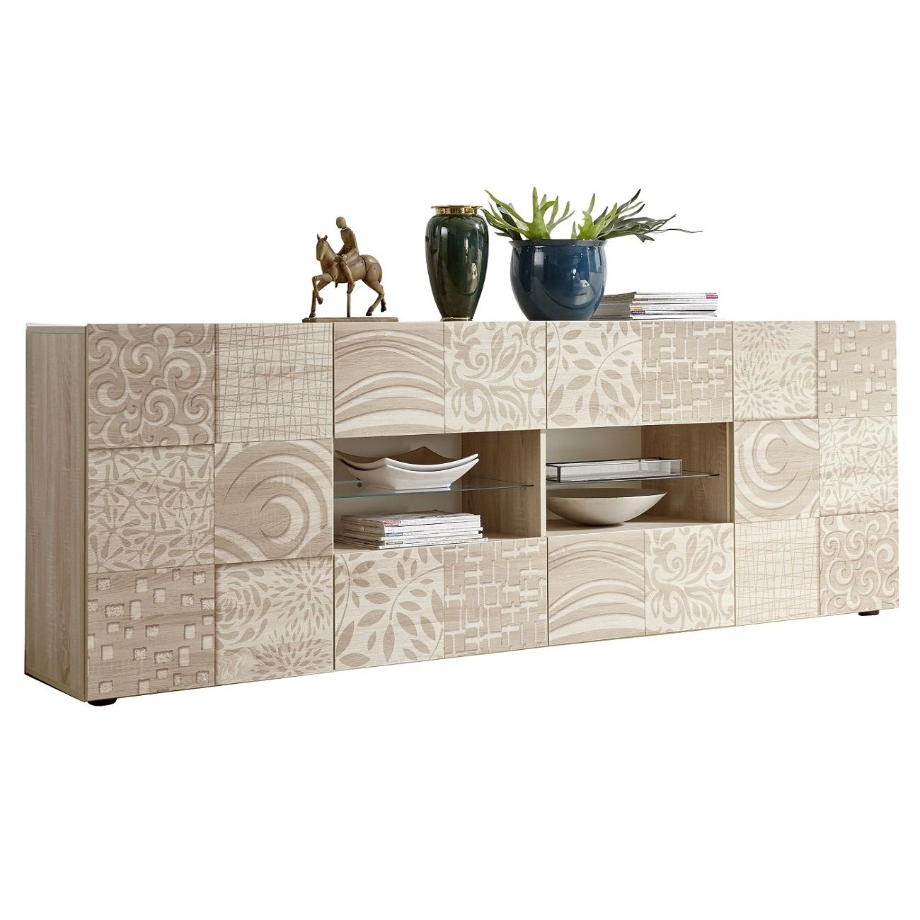 Dressoir Miro – 241 cm breed sonoma eiken, stijlvol en ruim opbergruimte voor elke kamer
