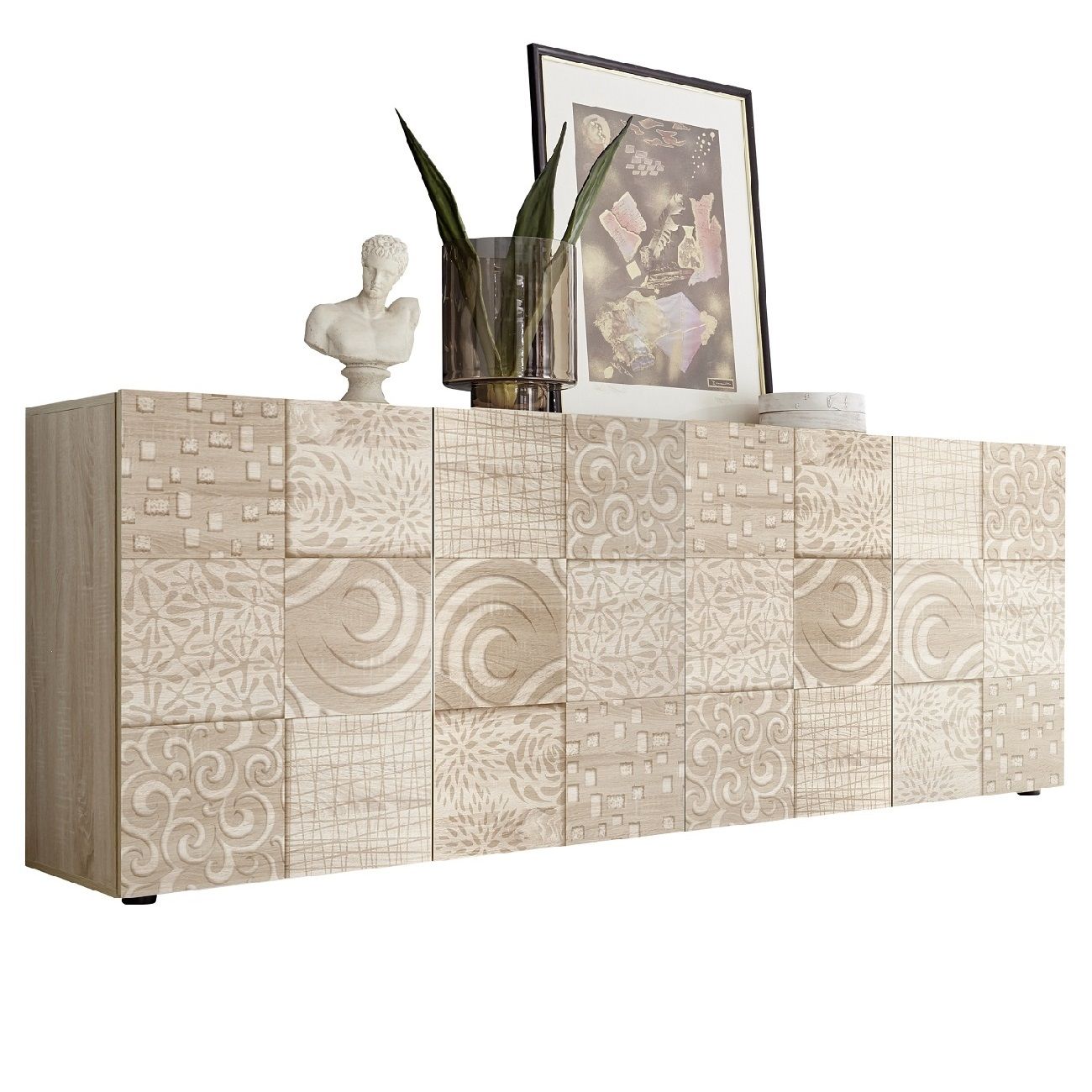 Dressoir Miro – Stijlvolle 4‑deurs opbergoplossing in sonoma eiken (241 cm)