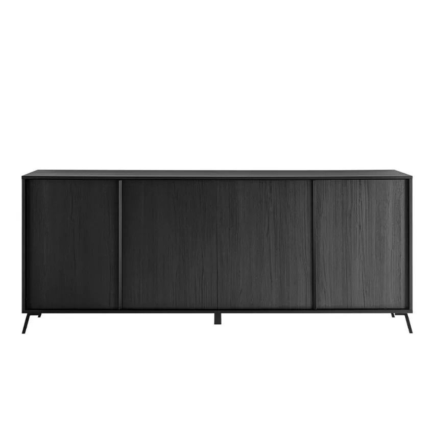 Dressoir Steel 205 cm – Moderne opbergruimte in stijlvolle burnt‑black finish