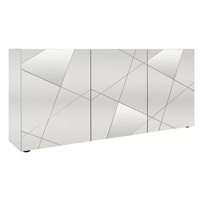 Dressoir Vittoria – Strak, hoogglans wit, 181 cm breed