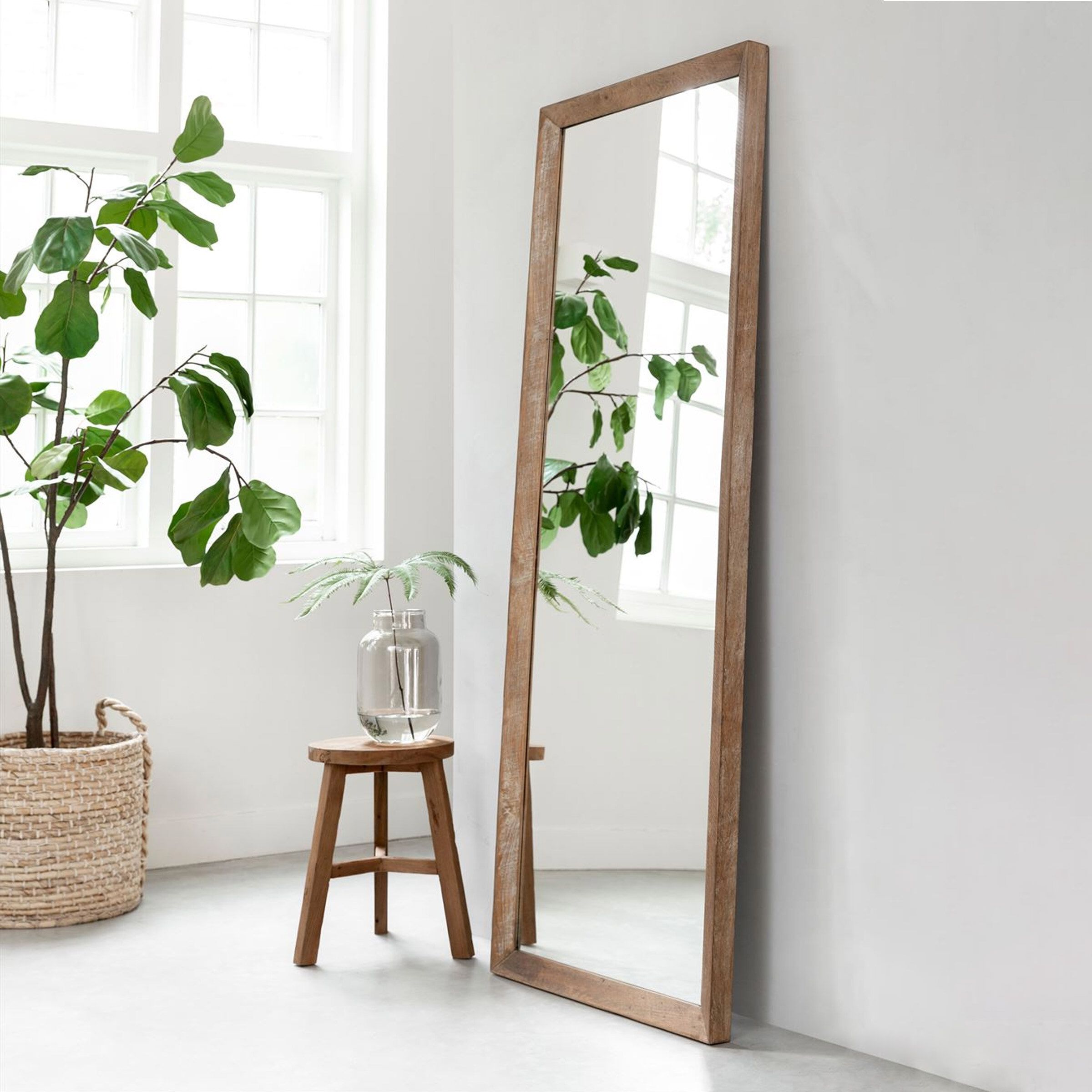 DTP Home Metropole Spiegel – Natuurlijke Elegantie in Gerecycled Teakhout (180 × 65 cm)