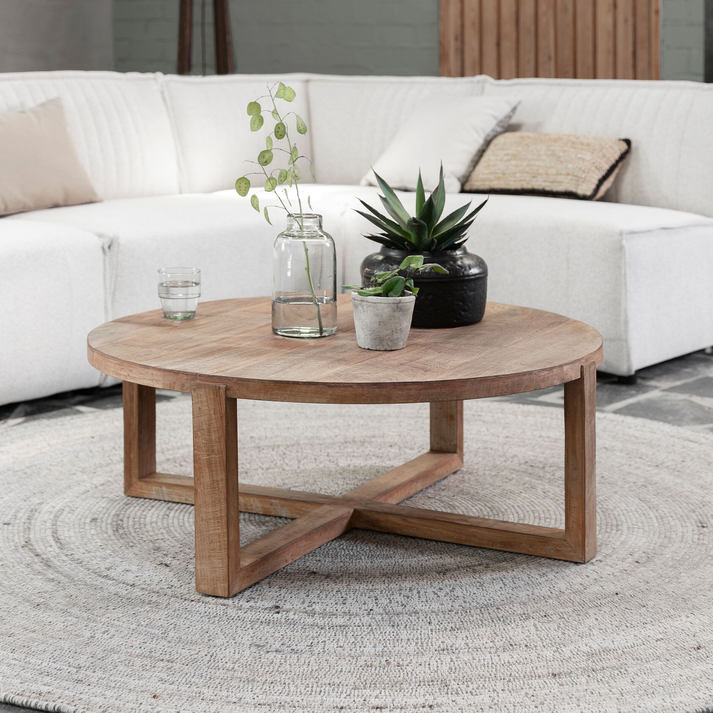 DTP Home Ronde Salontafel Icon – Duurzaam Design in Teakhout