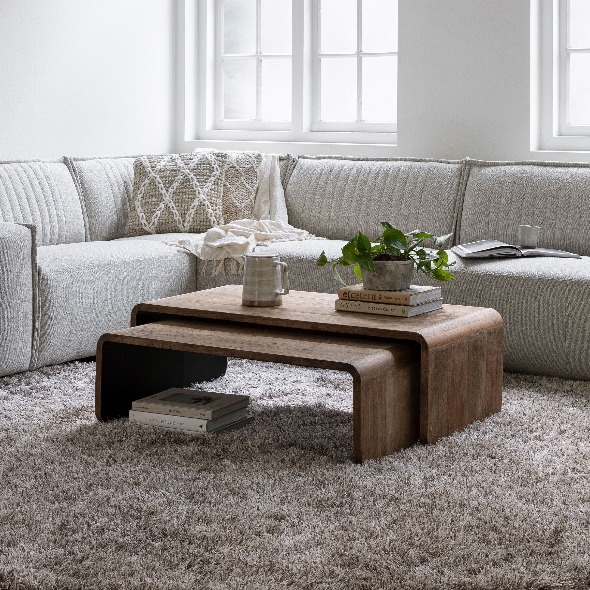 DTP Home Salontafel Evo Teakhout – Set van 2, Bruin