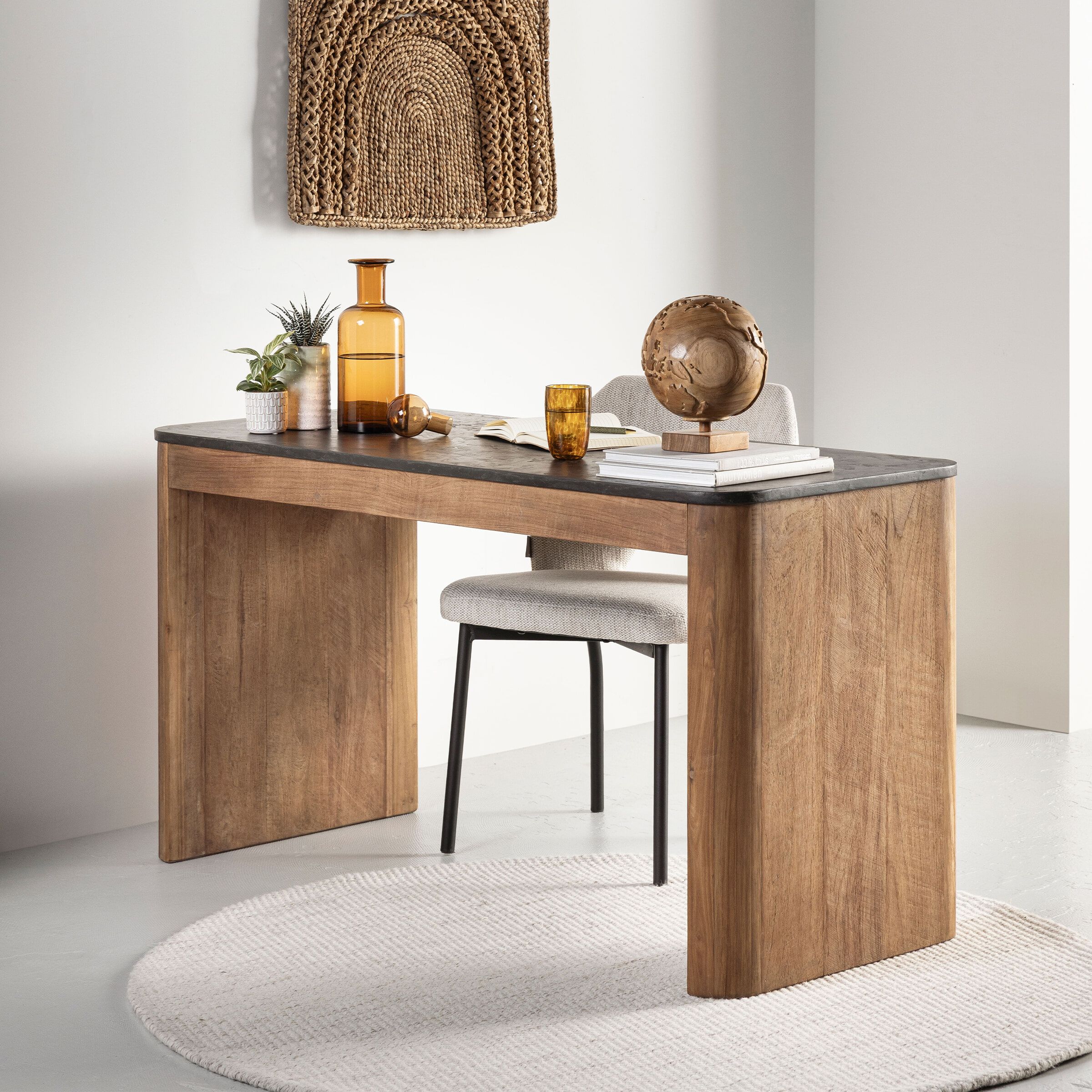 DTP Home Soho Bureau – stijlvol werkplezier in gerecycled teakhout & betonlook