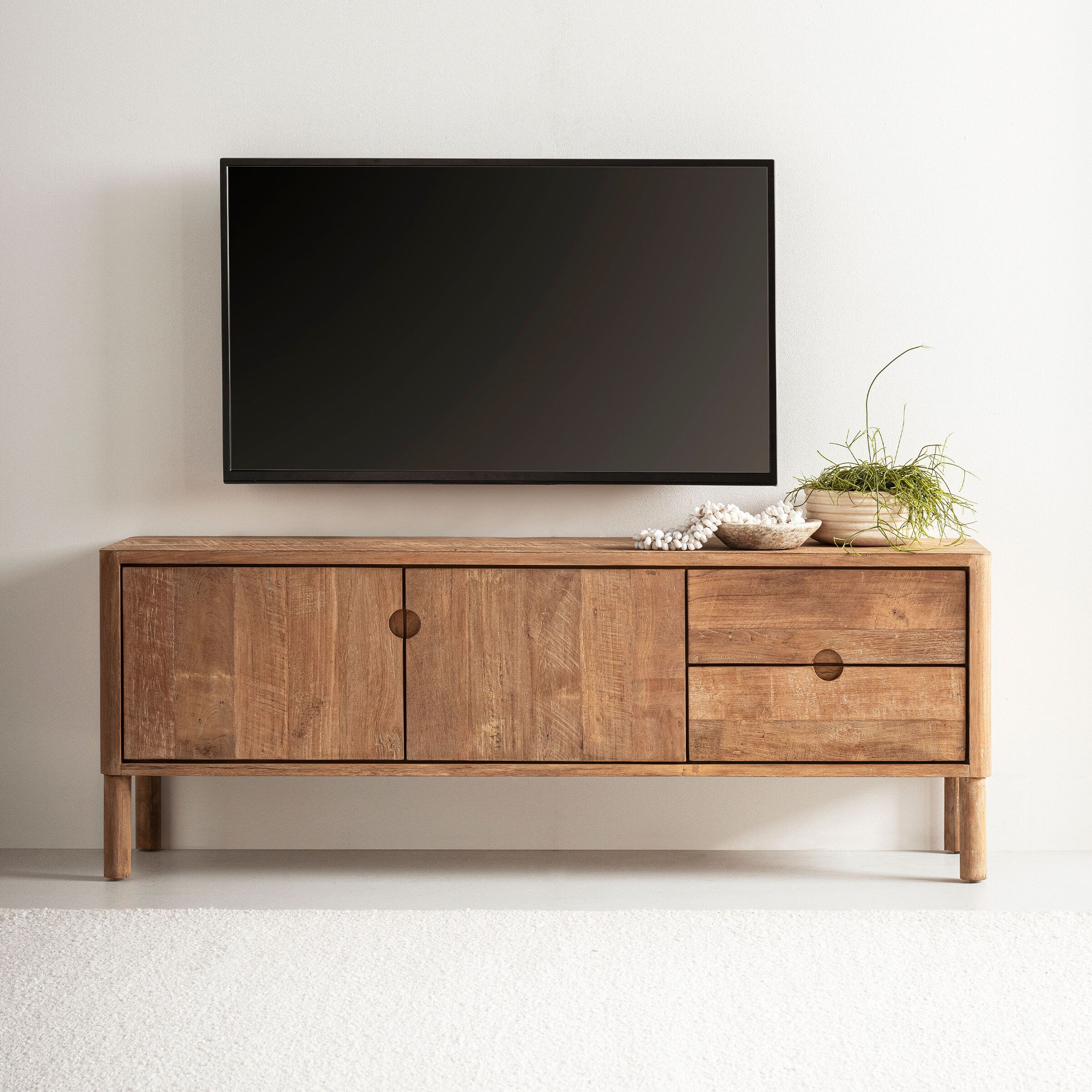DTP Home TV‑meubel Apollo – Tijdloos teakhouten design van 150 cm