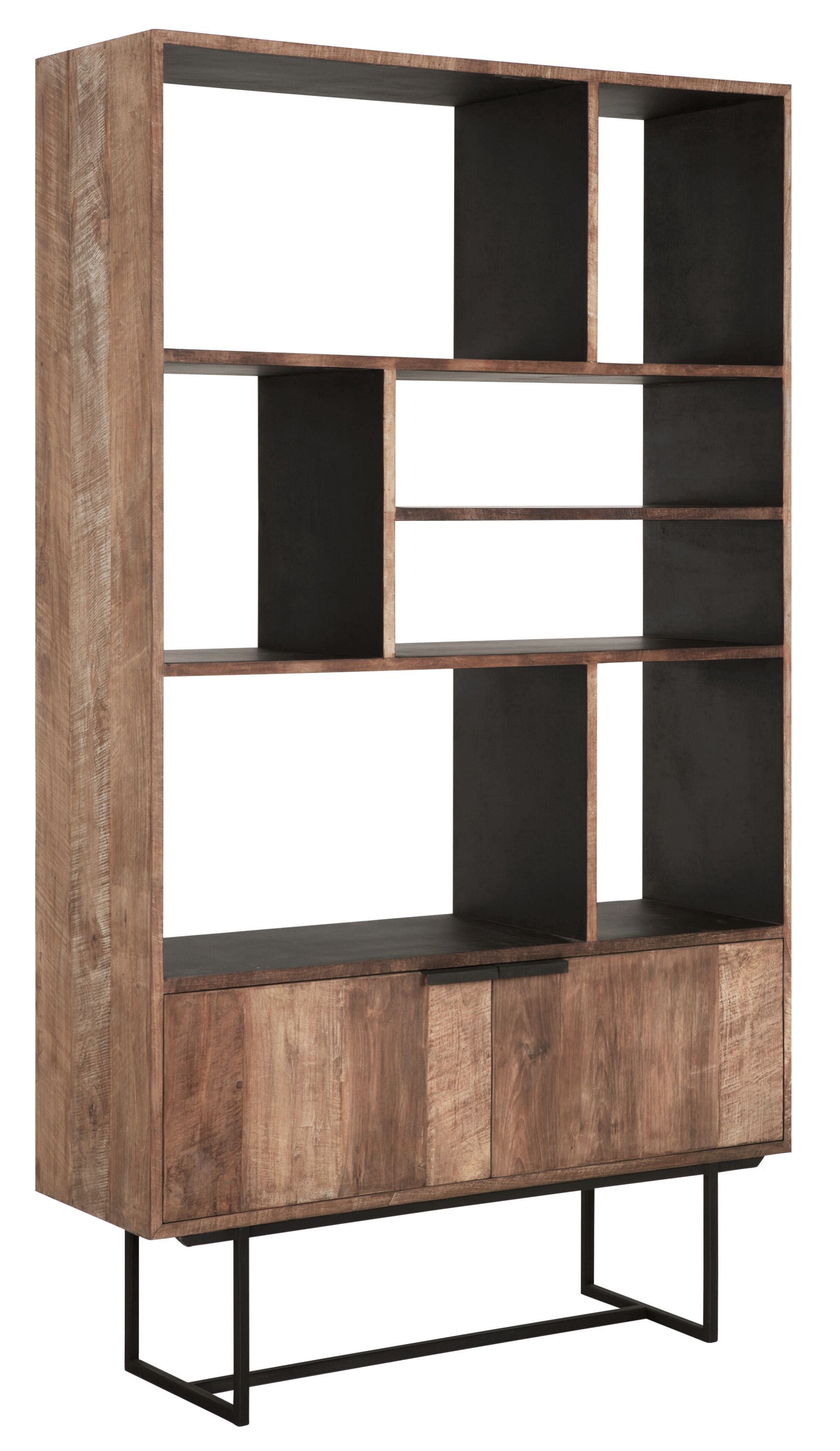DTP Home Wandkast Odeon – robuuste teakhouten wandkast 210 × 120 cm