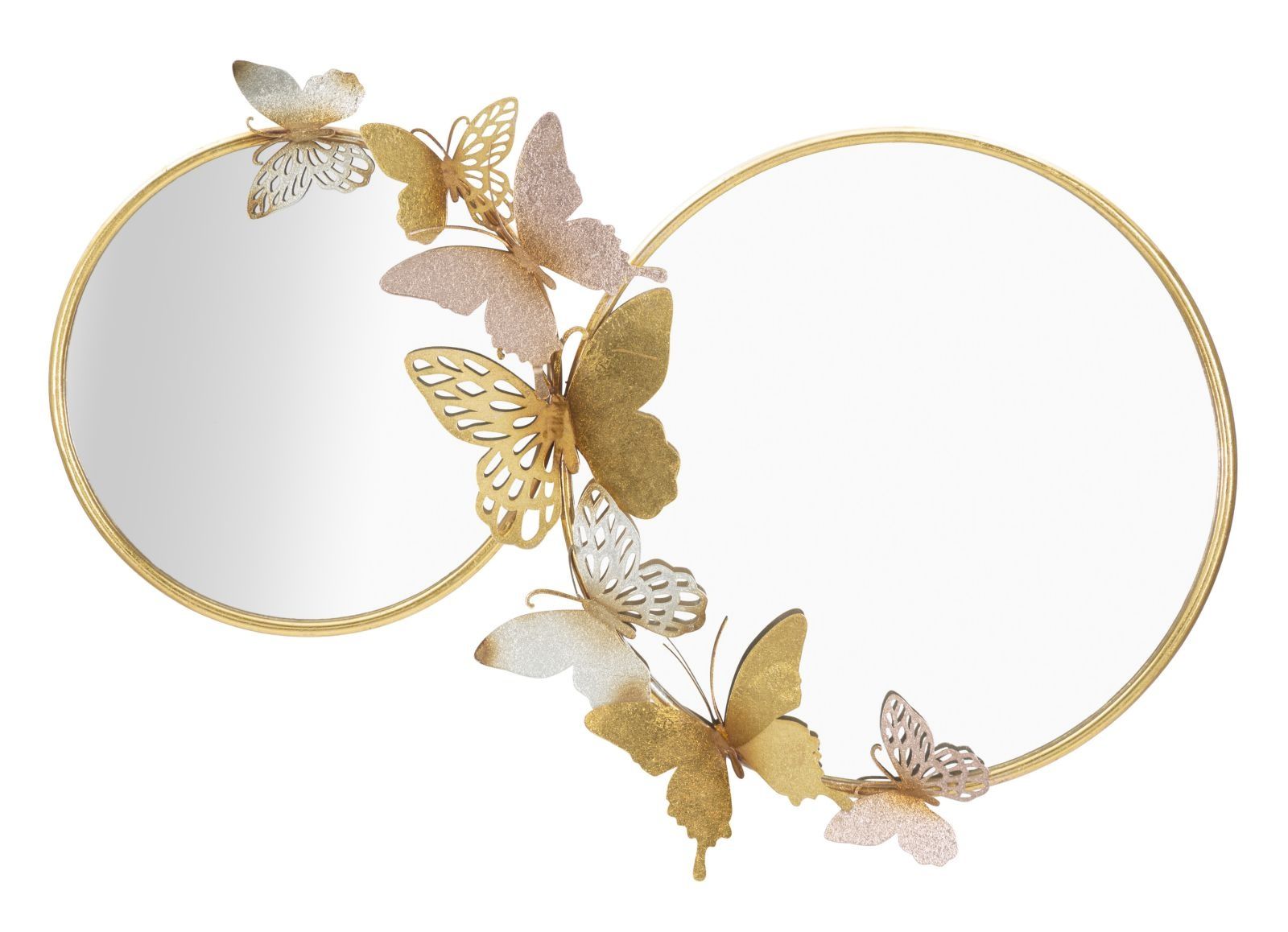 Dubbele Farfalle Roze Wandspiegel – Elegant Design van Mauro Ferretti