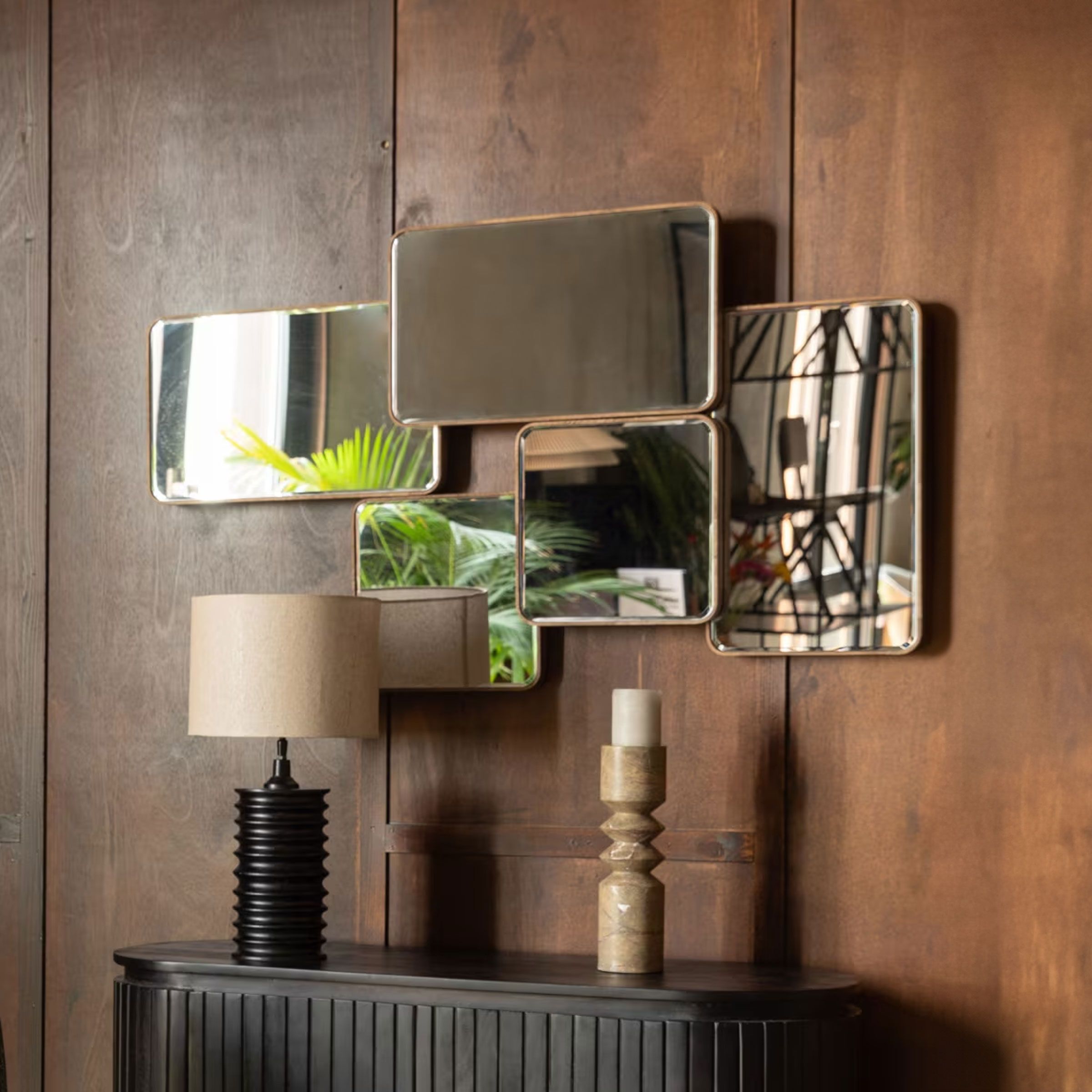 Dutchbone Cordelia Wandspiegel 120 × 70 cm – Warm Walnut Design