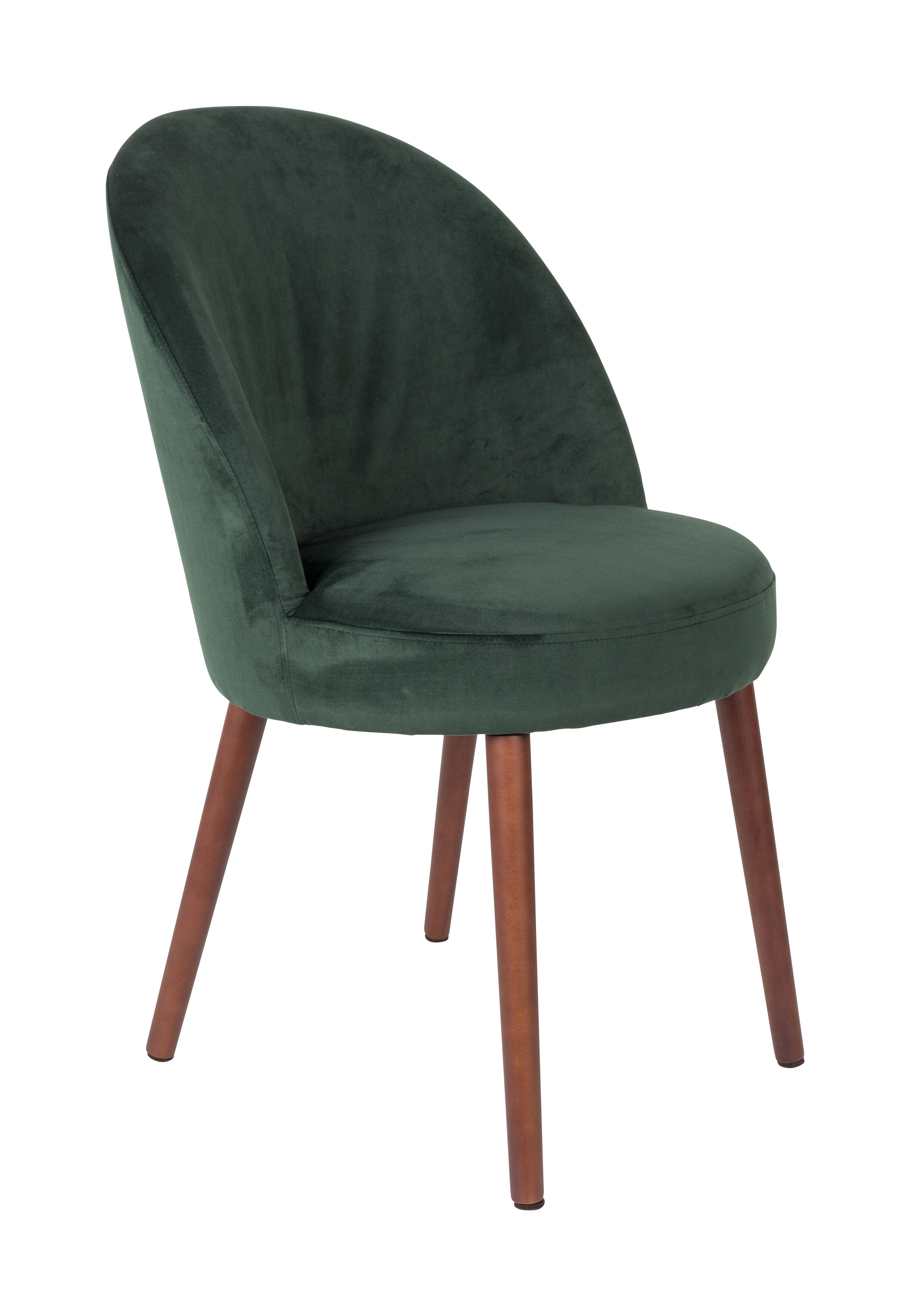 Dutchbone eetkamerstoel Barbara Velvet – stijlvolle groene velvet stoel