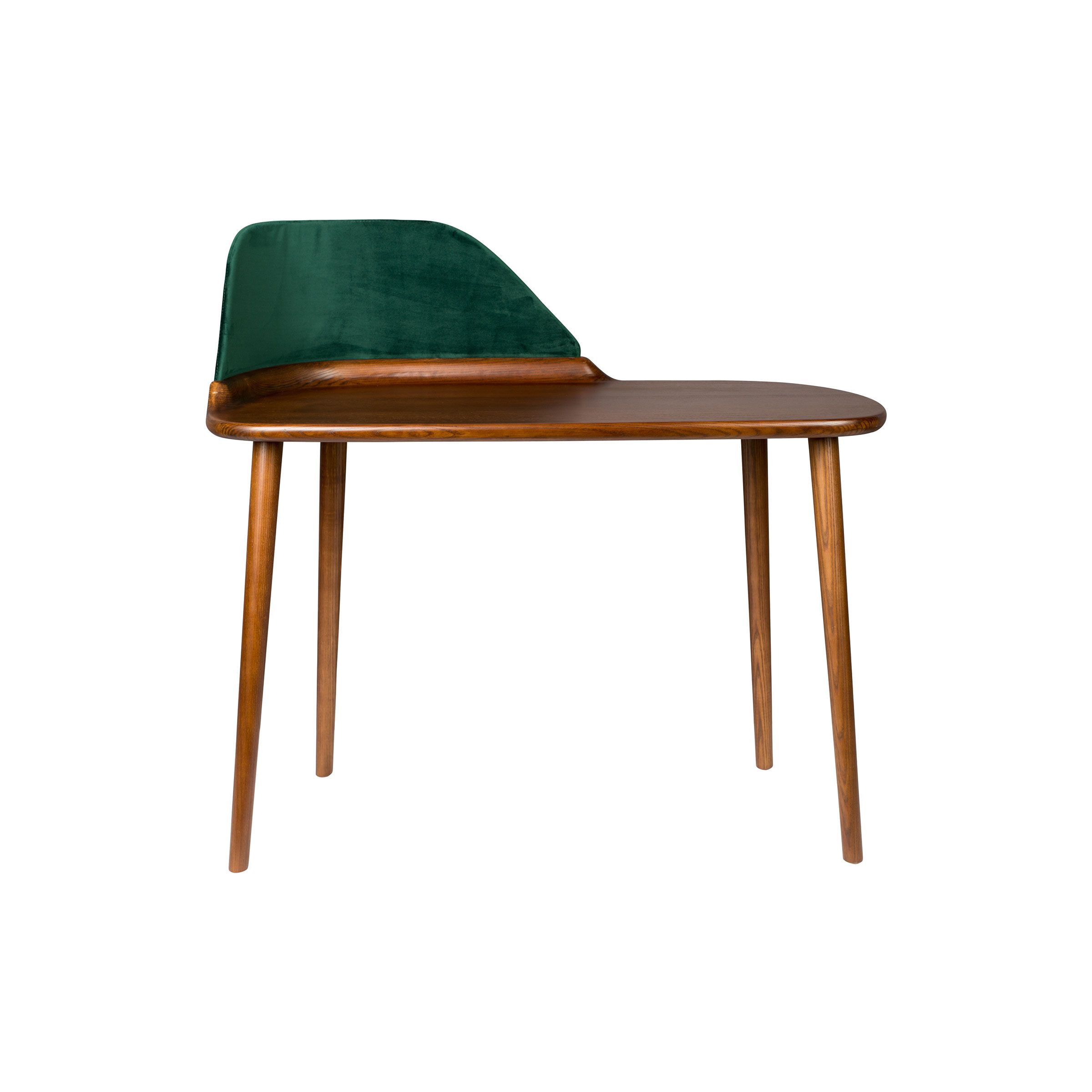 Dutchbone Finn Bureau – Organisch design in essenhout met velvet privacyscherm