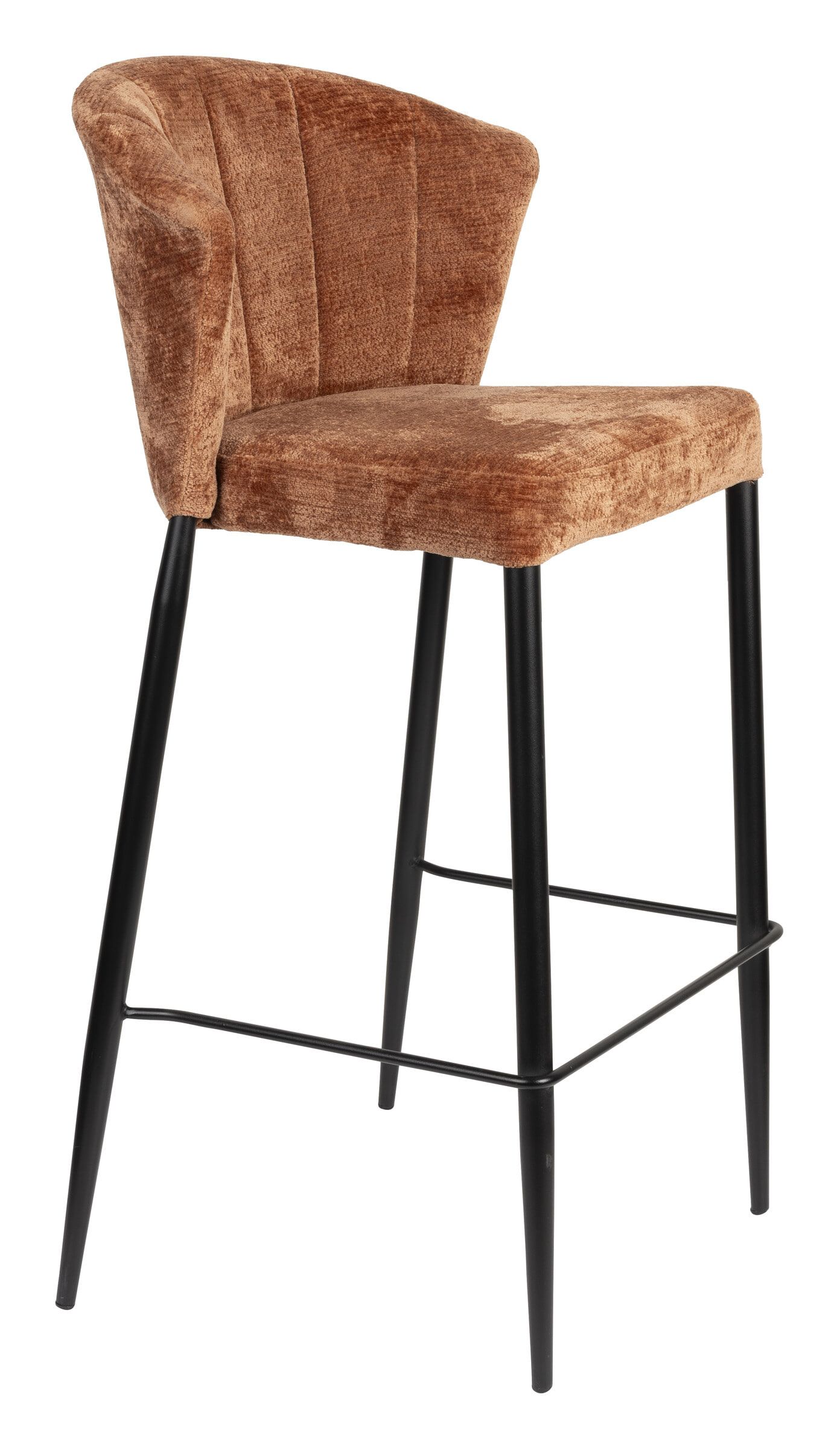 Dutchbone Georgia Barstoel – Luxe Chenille in Terra