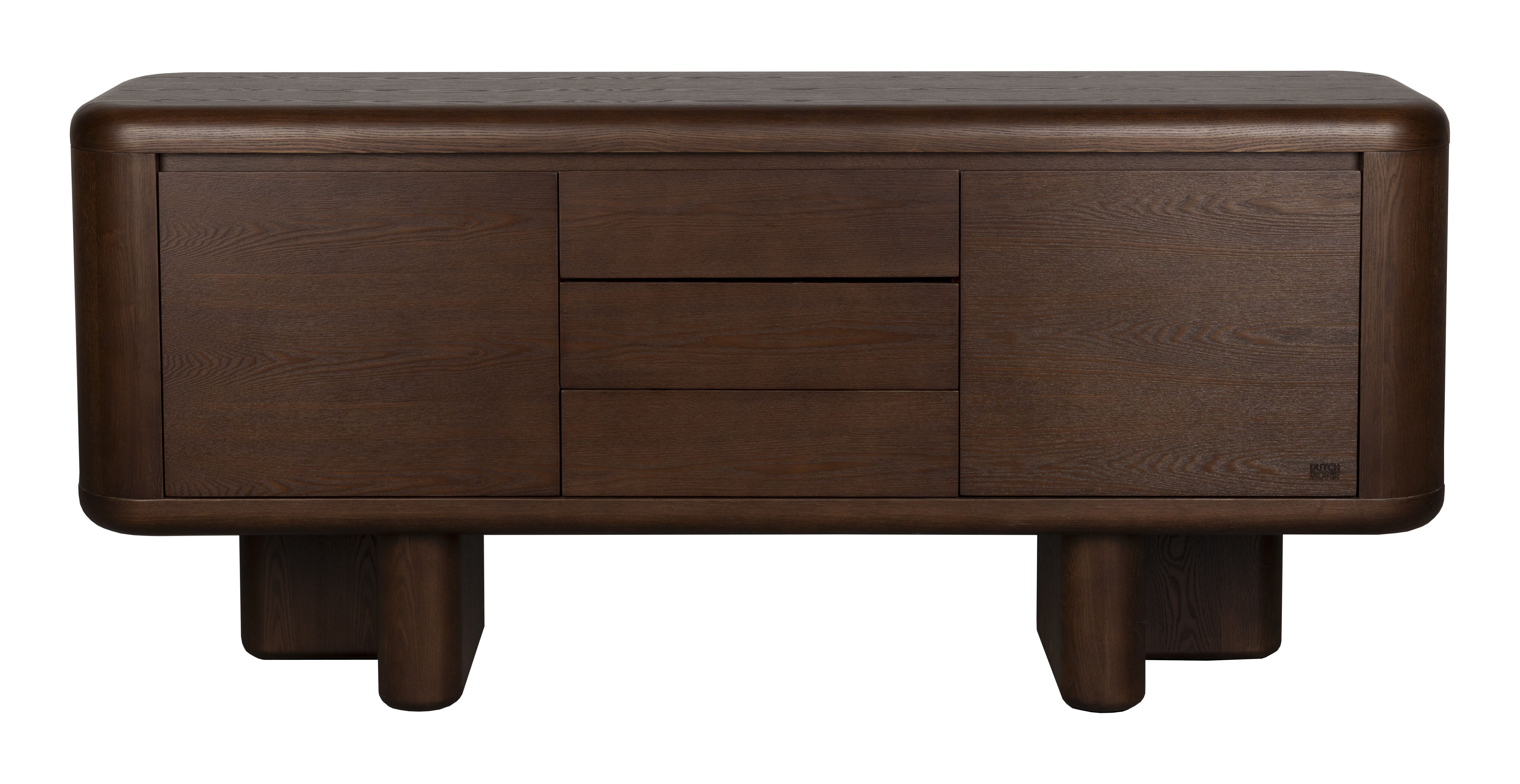 Dutchbone Herman TV-meubel 160 cm – Strak walnootfineer voor jouw woonkamer
