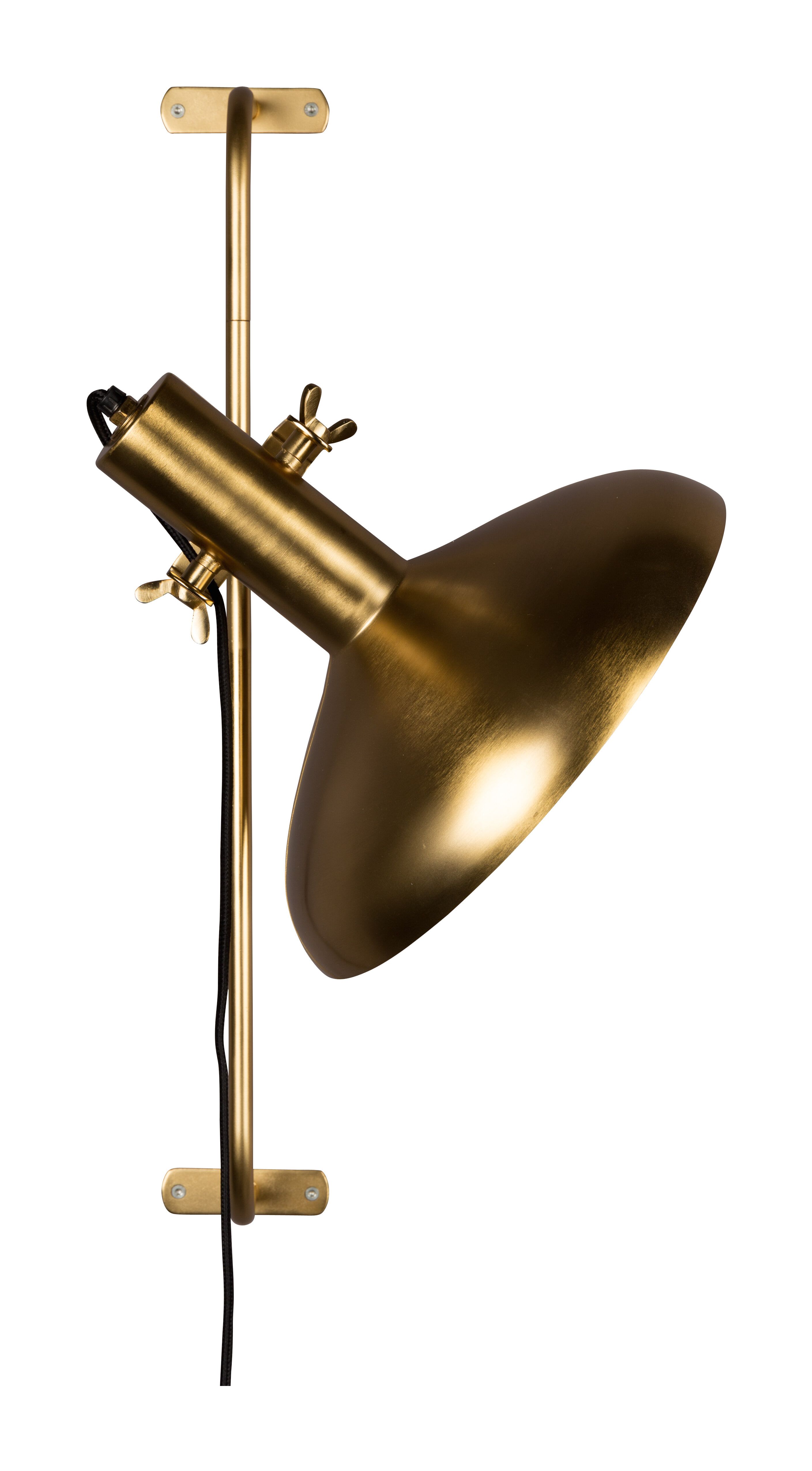 Dutchbone Karish Wandlamp – Verstelbare Goudkleurige Designlamp 61 cm