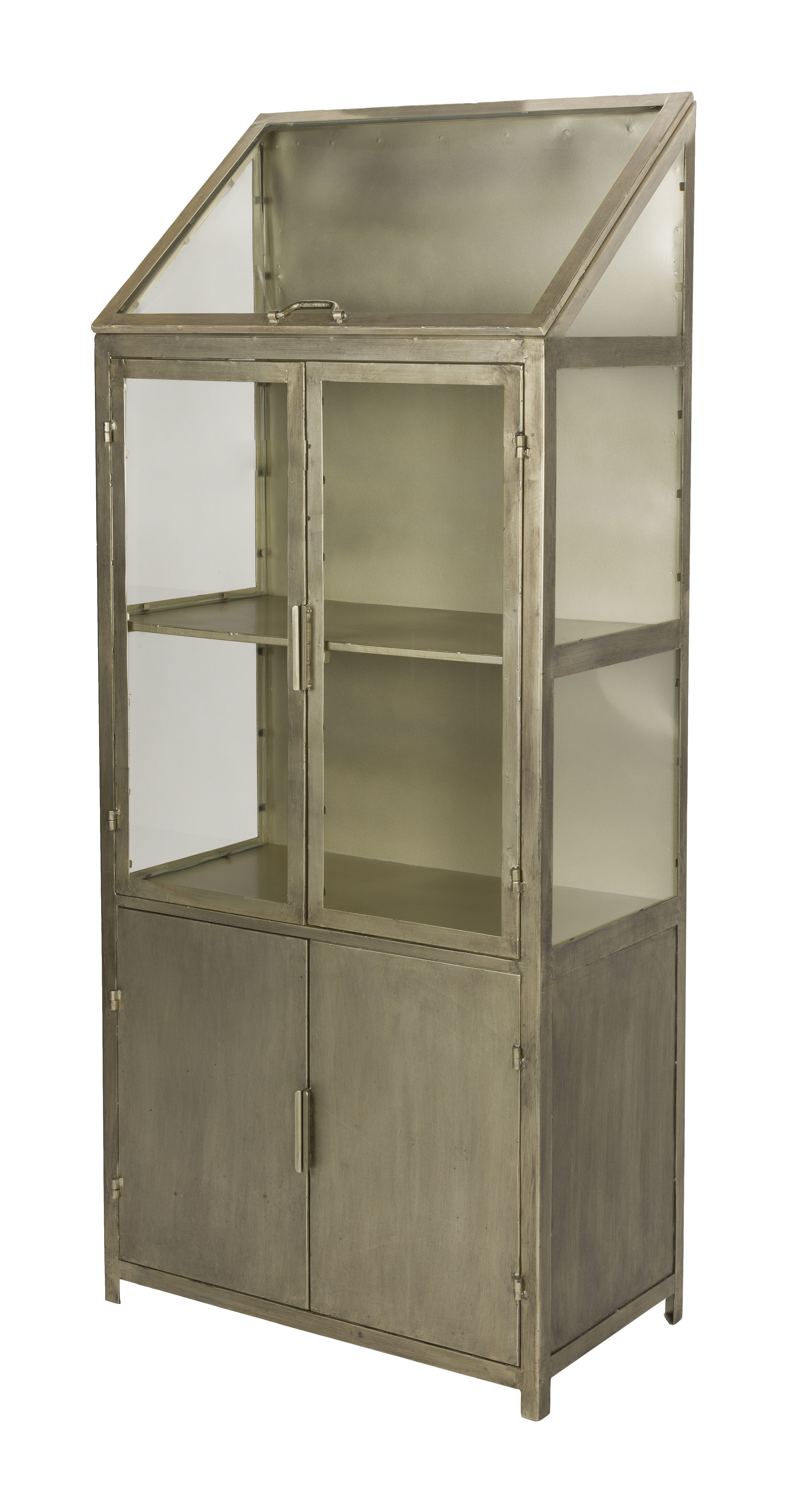 Dutchbone Monviso Vitrinekast – Gouden Glazen Elegantie (151 cm x 64 cm)