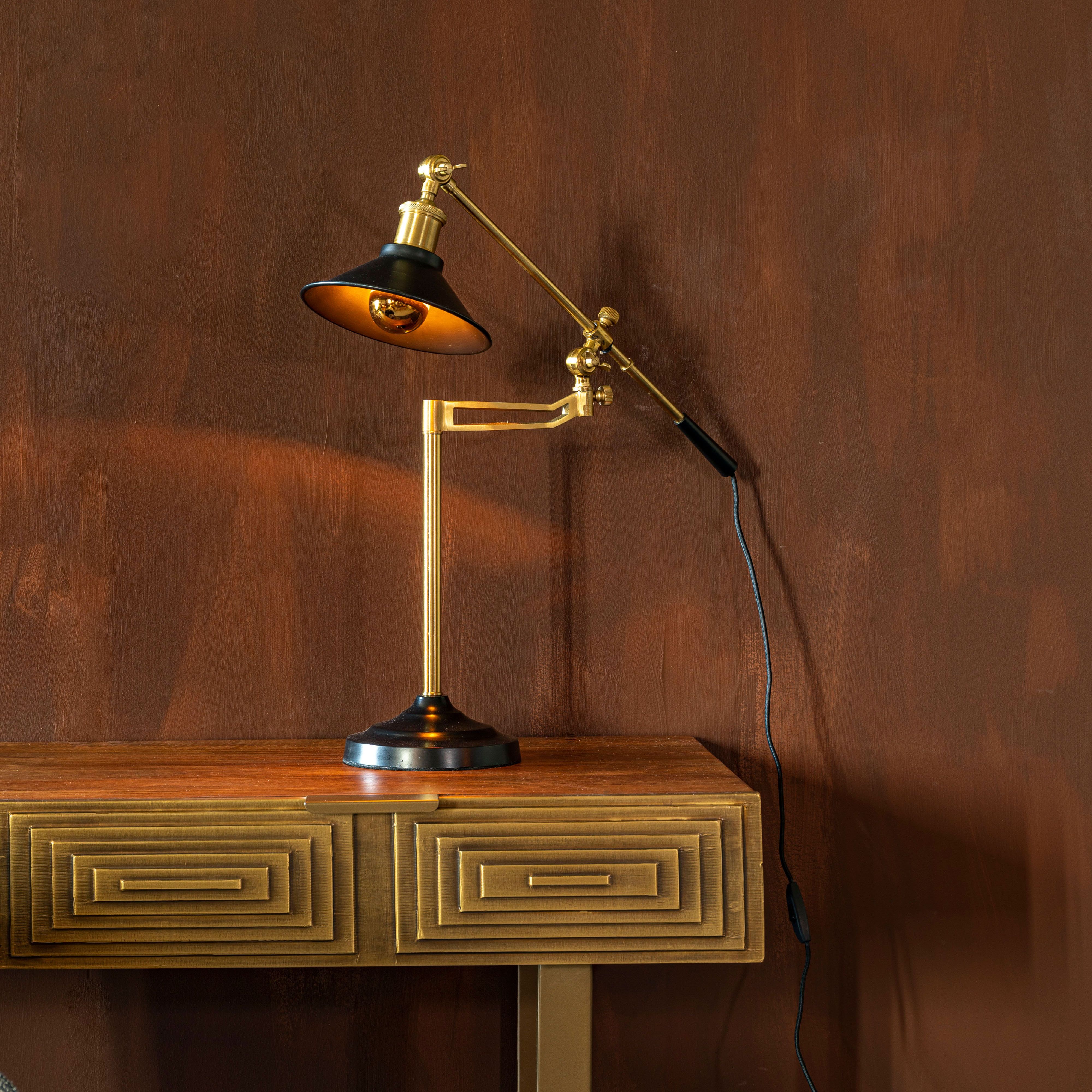 Dutchbone Penelope Tafellamp – Zwart, Vintage Design uit de Jaren ’50‑70