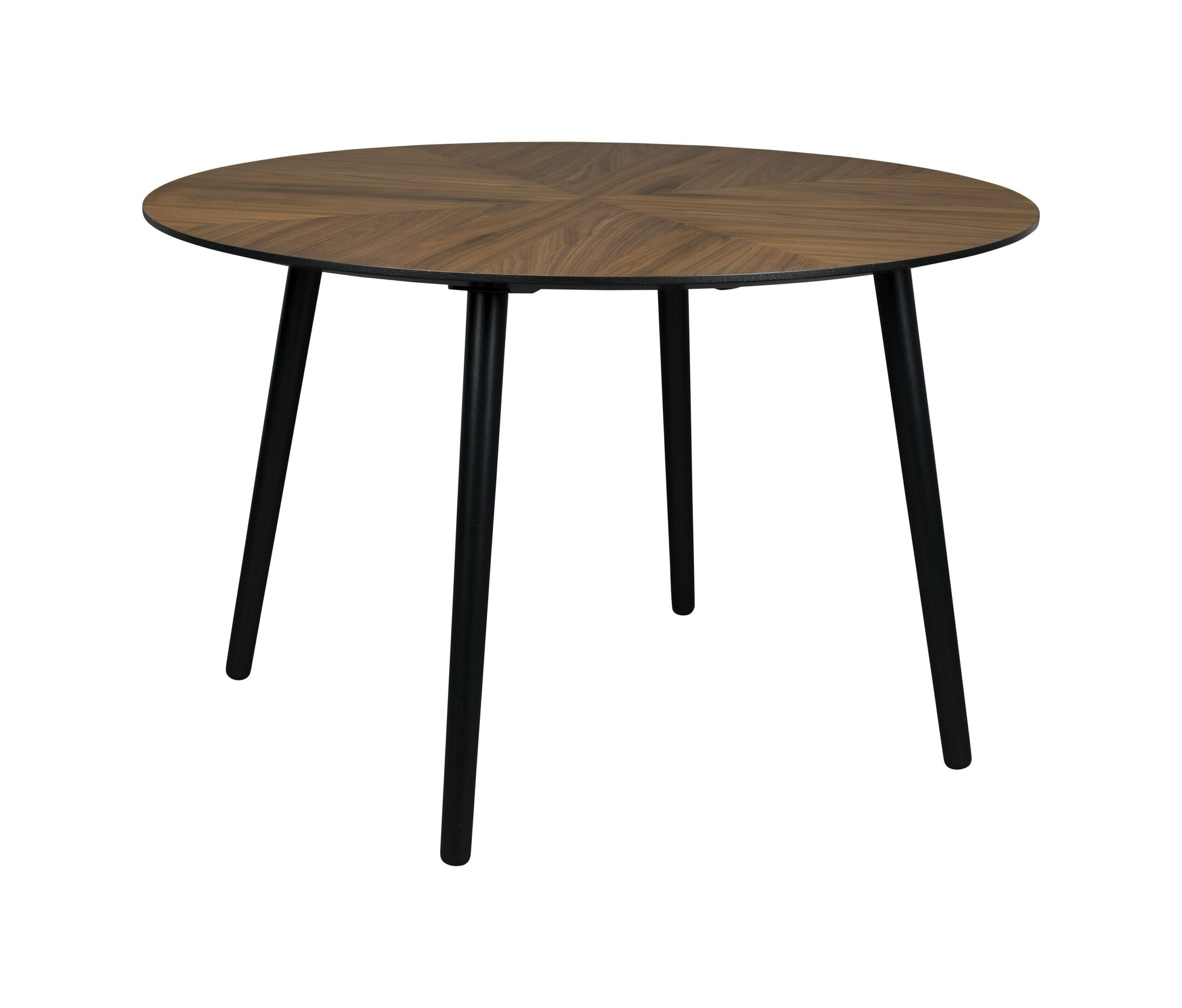 Dutchbone Ronde Eettafel Clover – 120 cm, Warm Notenhout voor Gezellige Gezinsmomenten