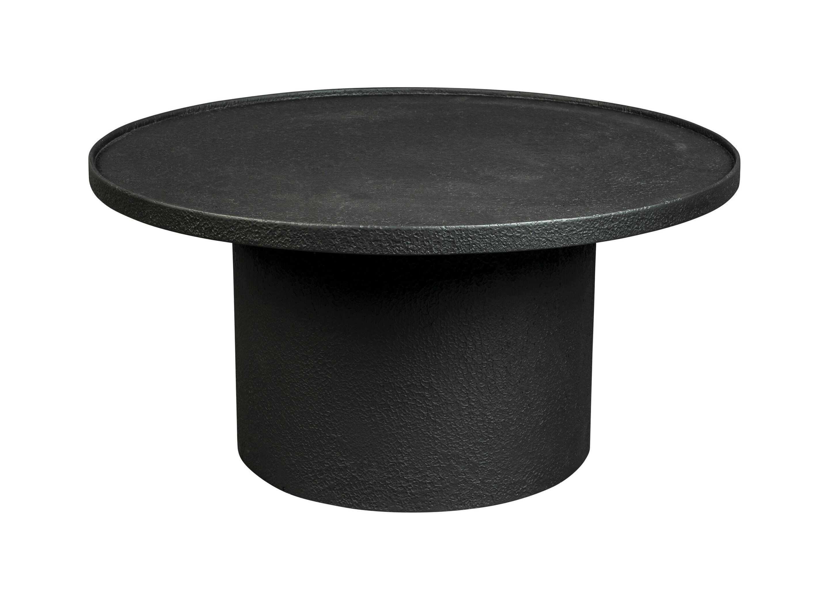 Dutchbone Salontafel Winston – ronde zwarte metalen tafel, 70 cm
