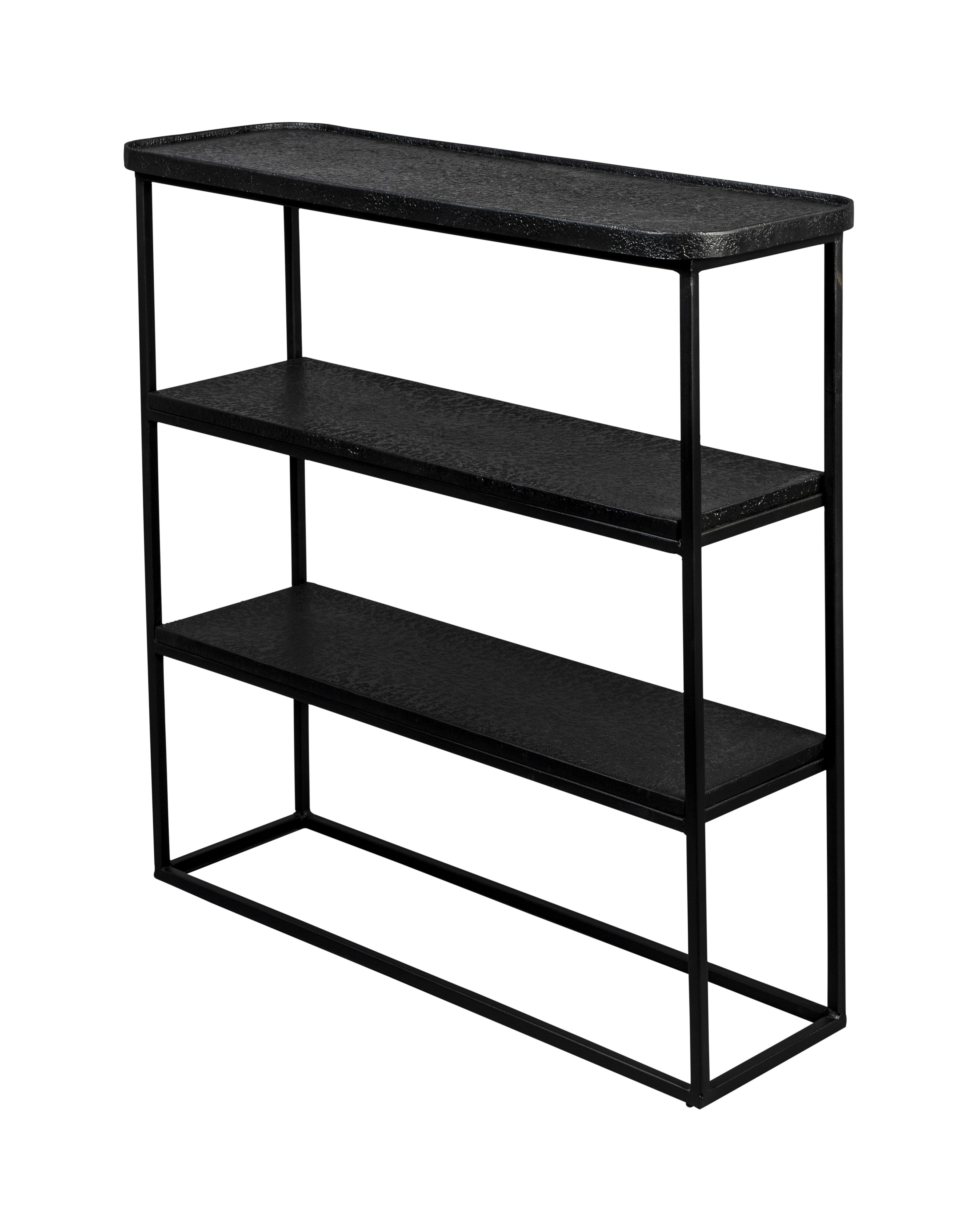 Dutchbone Sidetable Winston – Stijlvolle Zwarte Metalen Bijzettafel 90 cm