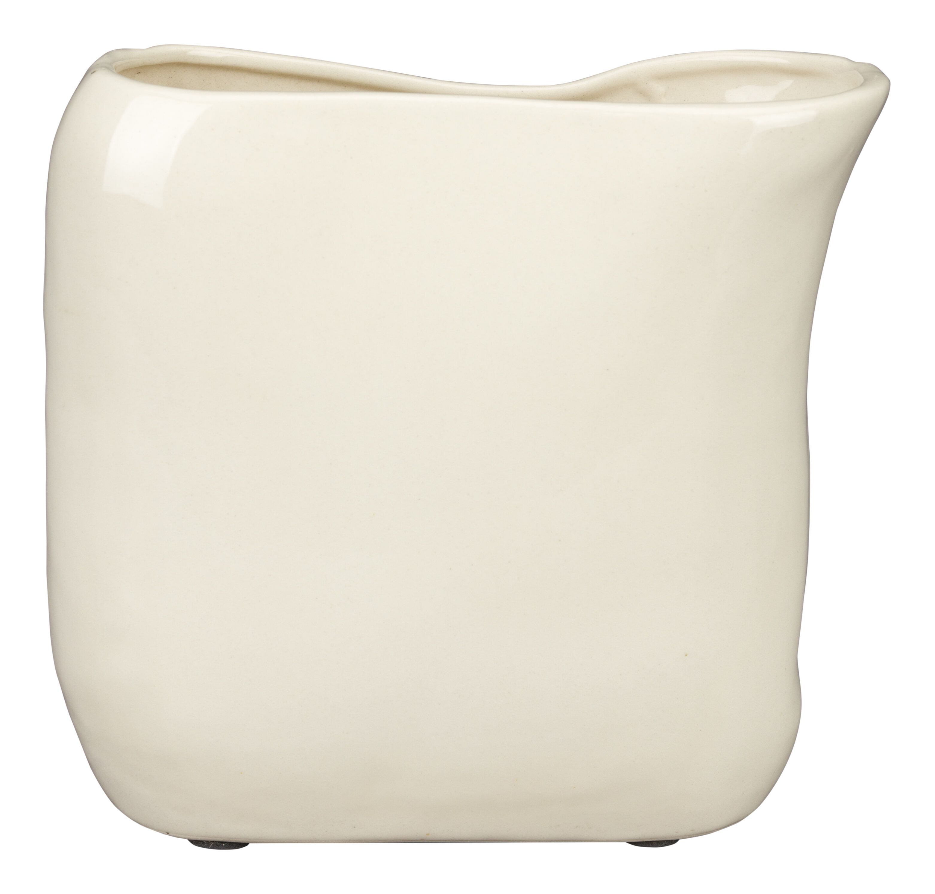 Dutchbone Vaas Edna – Elegante keramische vaas in beige (18 cm)