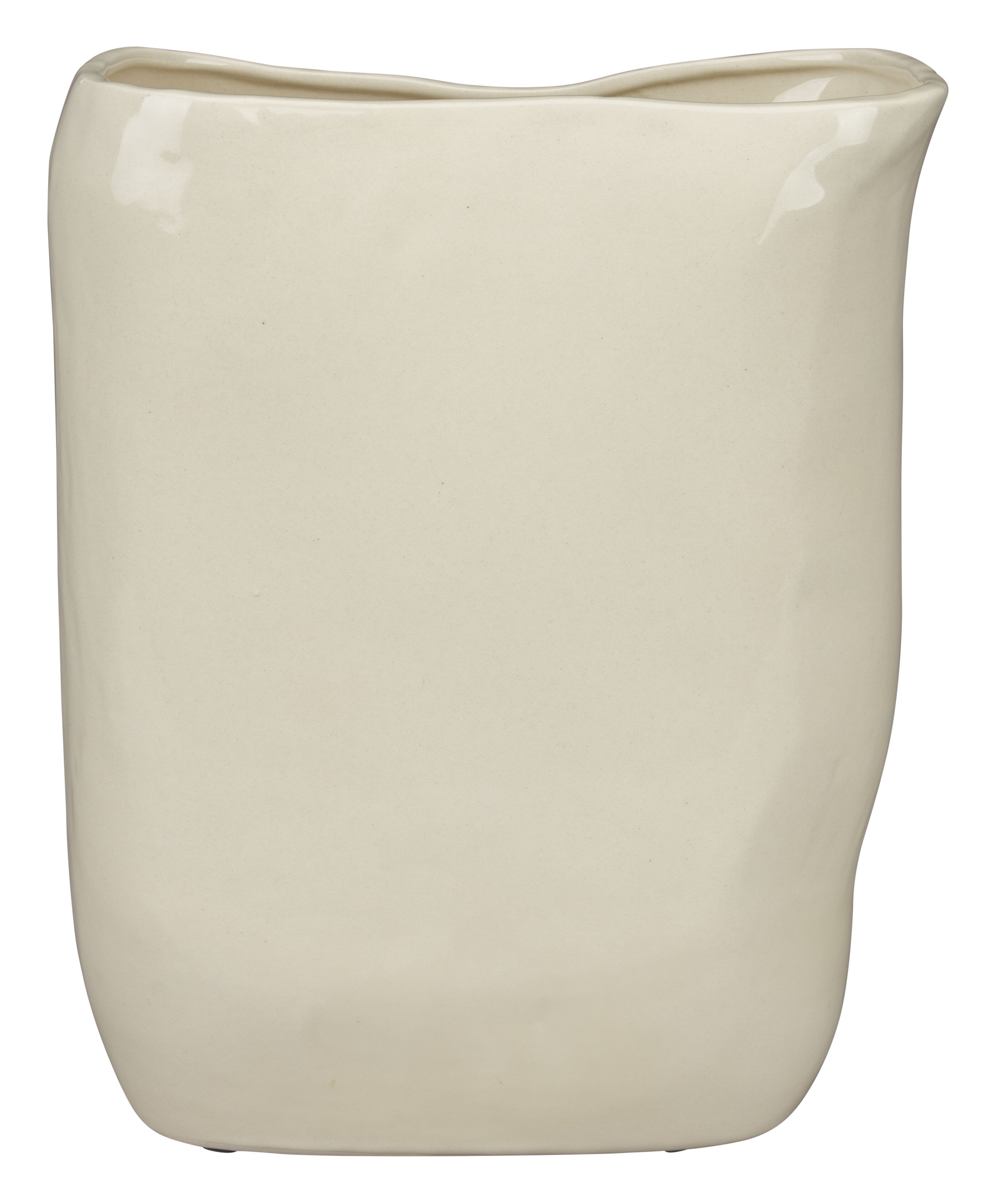 Dutchbone Vaas Edna – Elegante keramische vaas in zachte beige tint (31 cm)