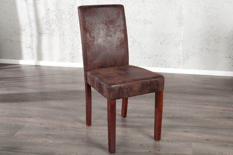 Edele Koloniale Eetkamerstoel GENUA – Sigaarbruin, Vintage Look van Invicta Interior