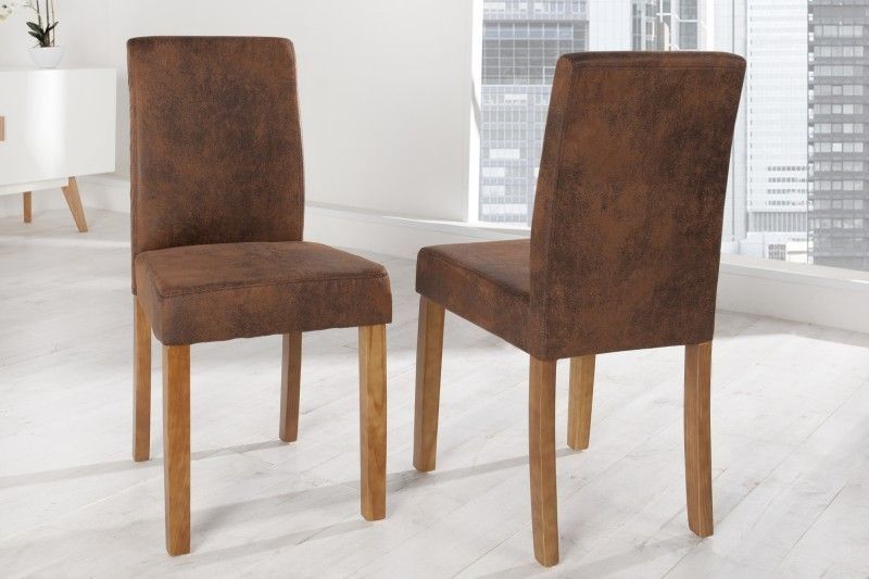 Edele koloniale stoel GENUA – Whiskybruin vintage charme voor uw eetkamer