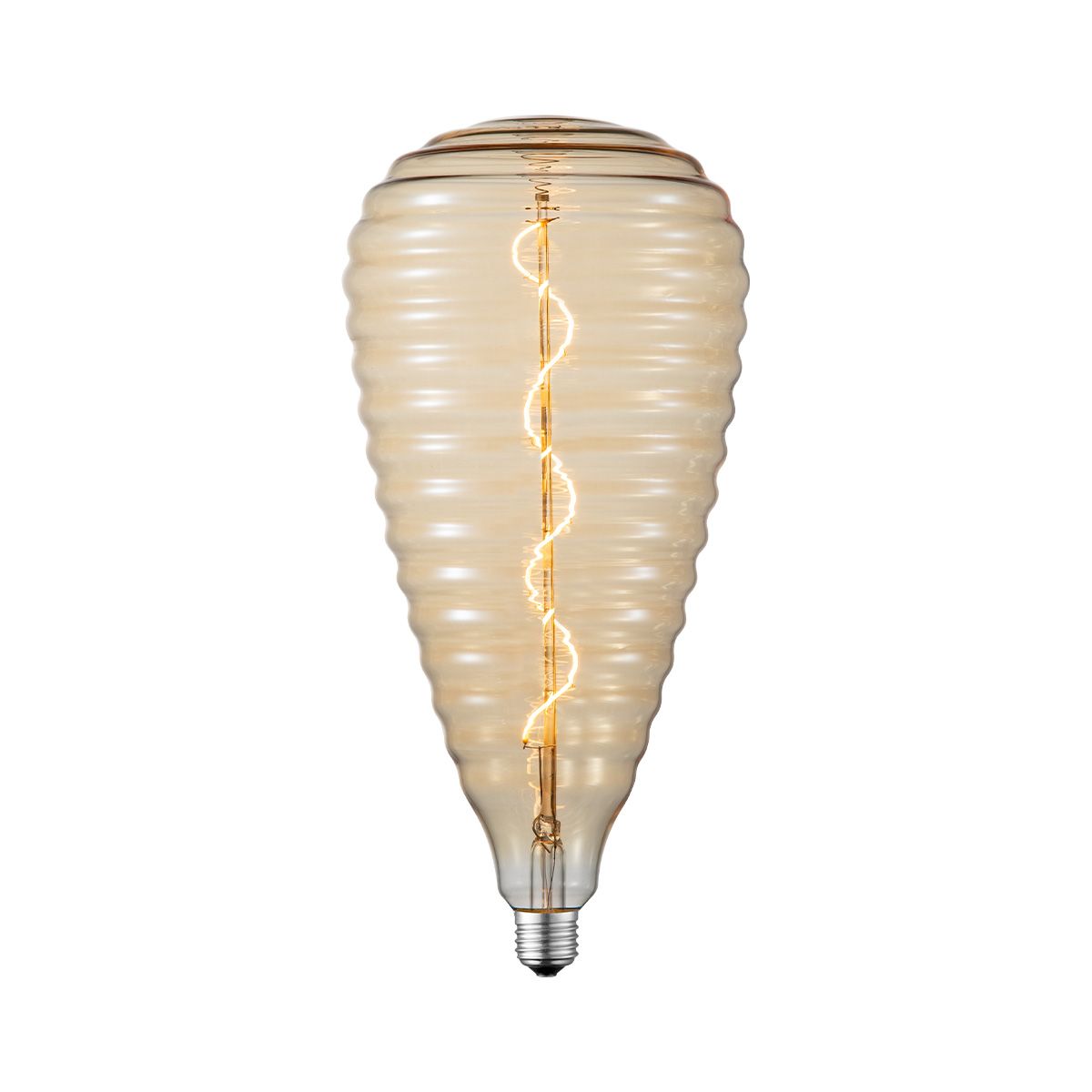 Edison Vintage Amber Spiraal LED Lamp – 4 W, Dimbaar, Warm Wit