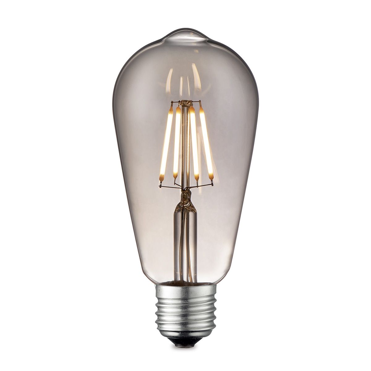 Edison Vintage Drop LED filamentlamp – Rookkleurig, dimbaar en energiezuinig (E27, 6 W)