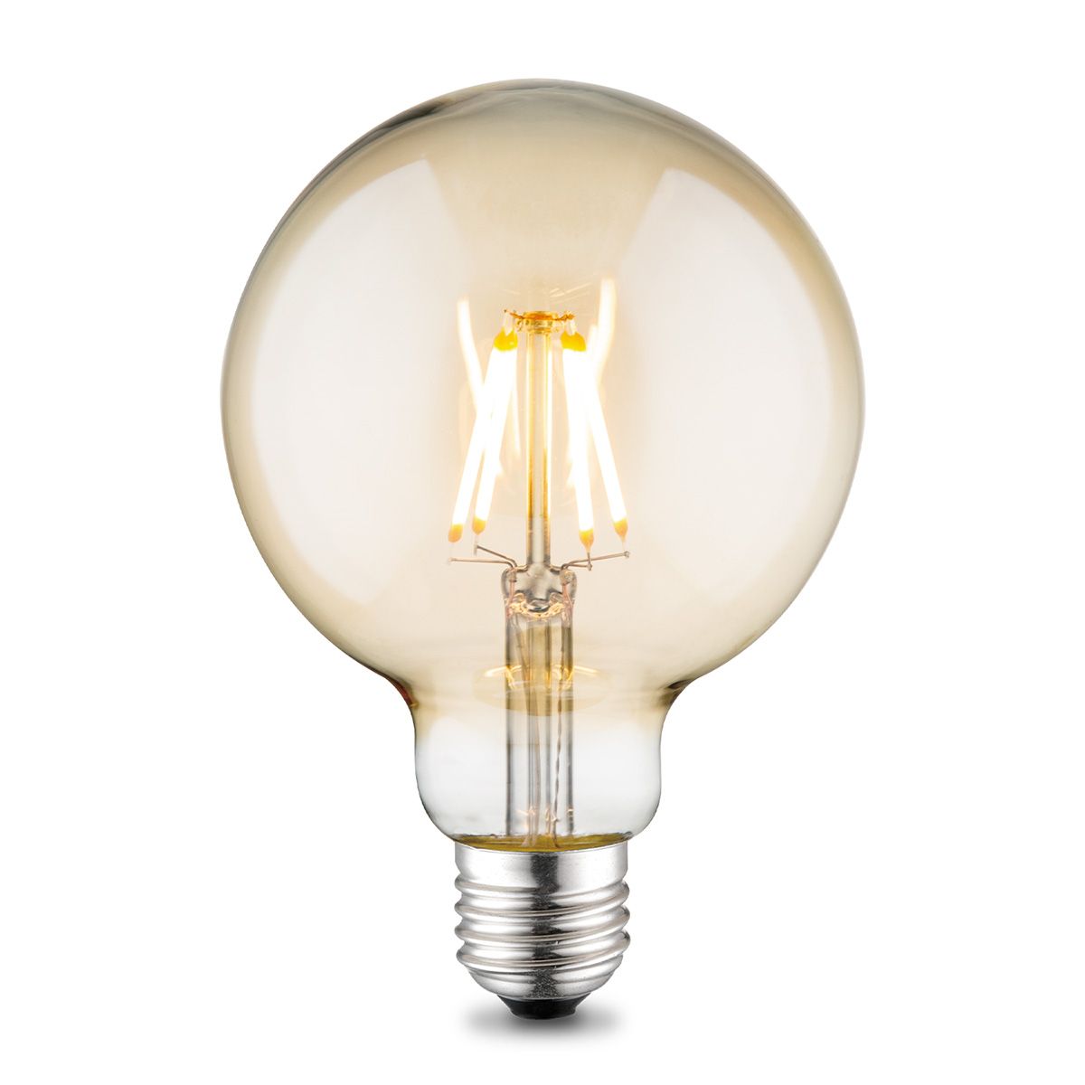 Edison Vintage G95 Globe LED – Warme Amber Filamentlamp voor een Sfeervol Interieur