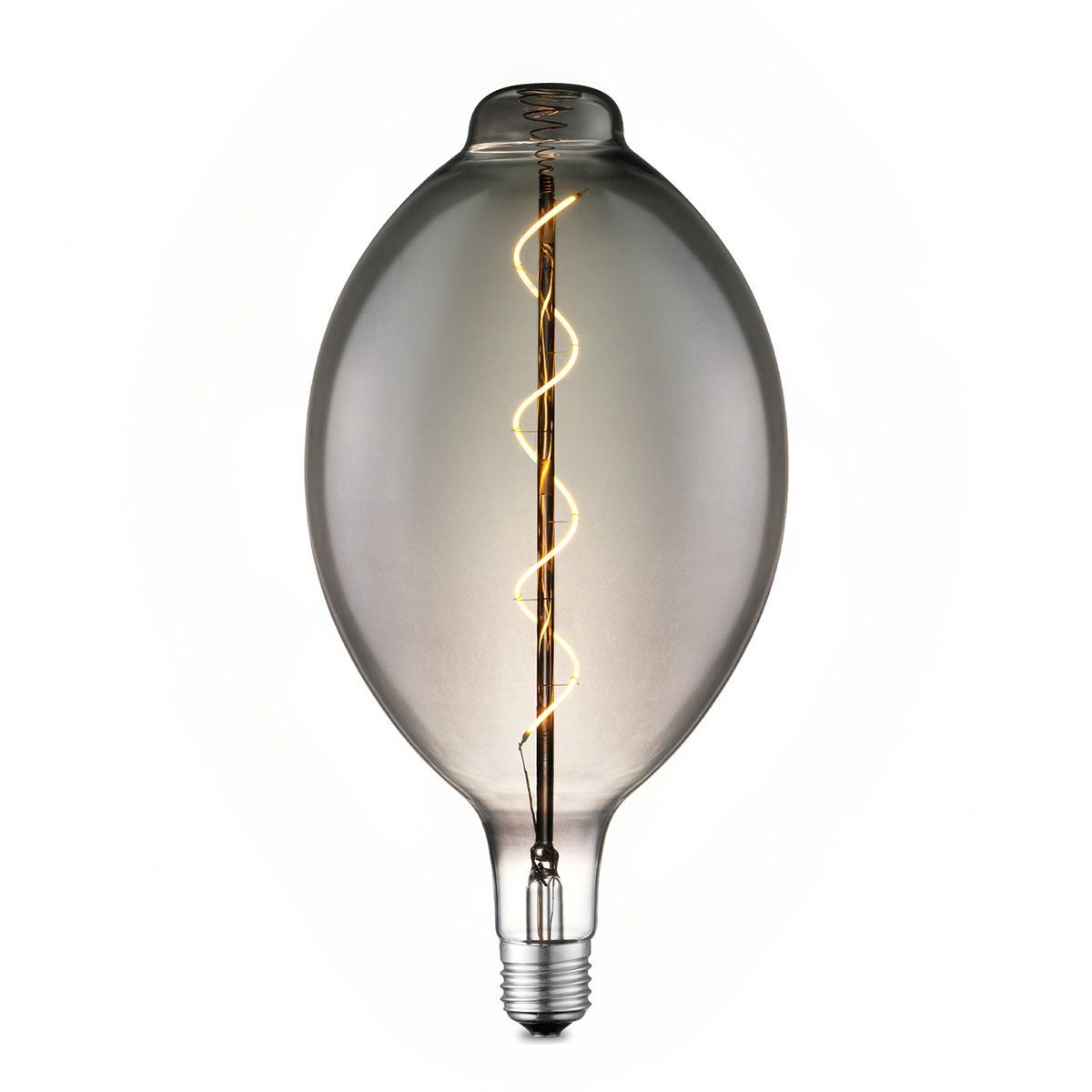 Edison Vintage LED Filament Carbon – Retro Rookglas Ovale Lamp, Dimbaar, 4W, E27
