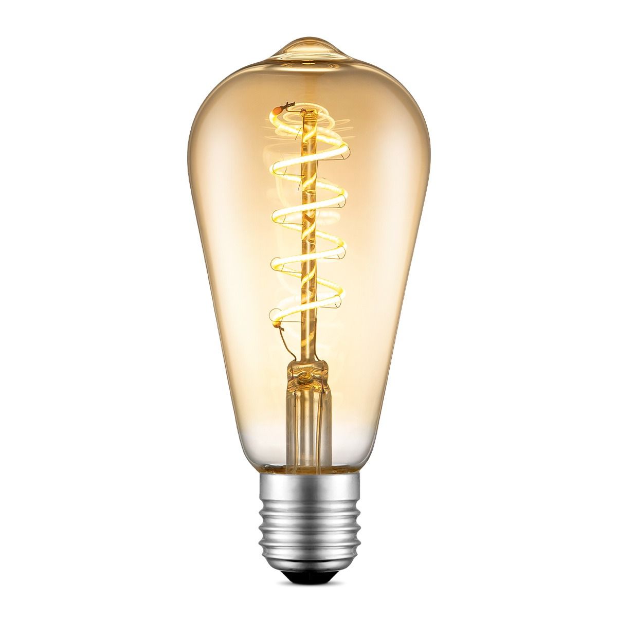 Edison Vintage LED filament lamp Drop – Amber, spiraalvormig, dimbaar, 4 W