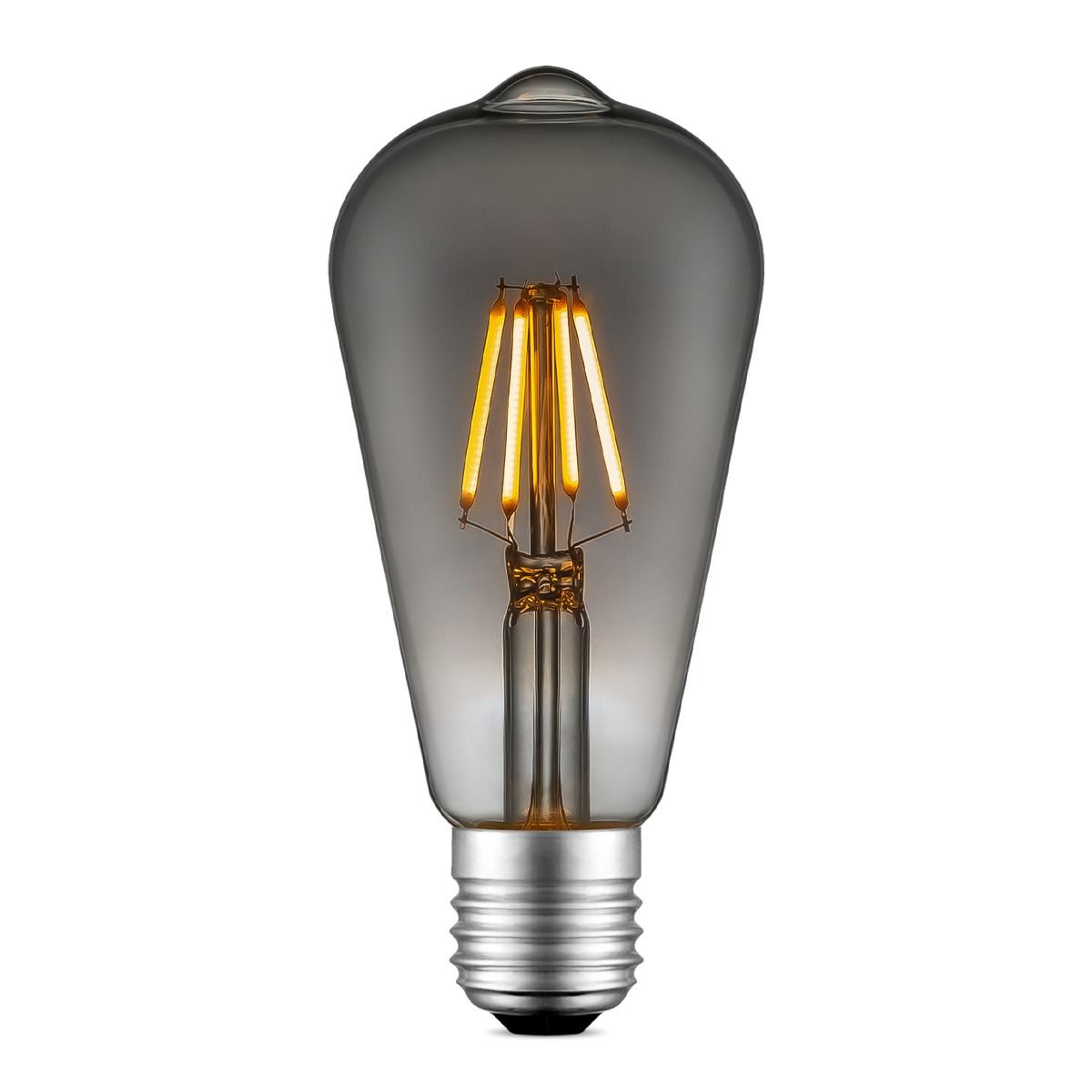 Edison Vintage LED Filament Lamp Drop – Warm Rookglas, Dimbaar, 4 W (E27)