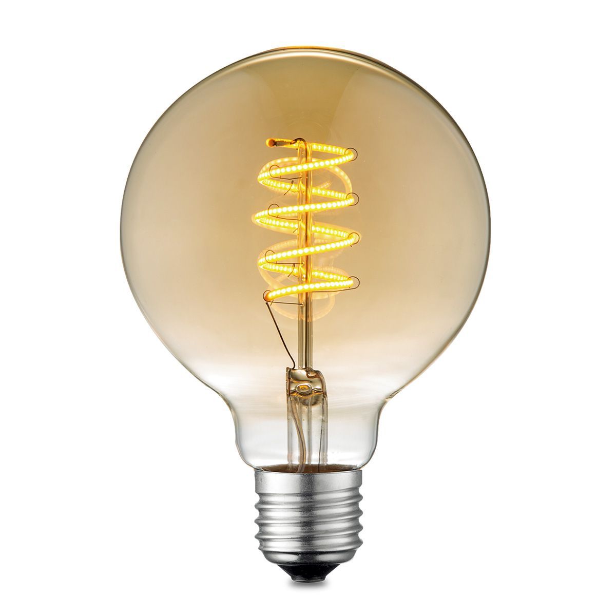 Edison Vintage LED Globe Amber – Dimbare spiraallamp met warme sfeer