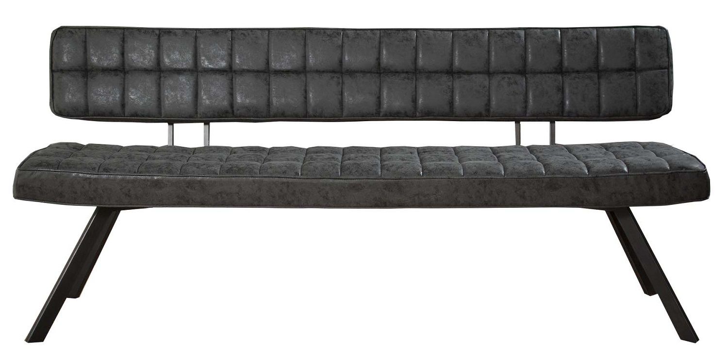 Eetkamerbank Chill 180 cm – Moderne antraciet leatherlook