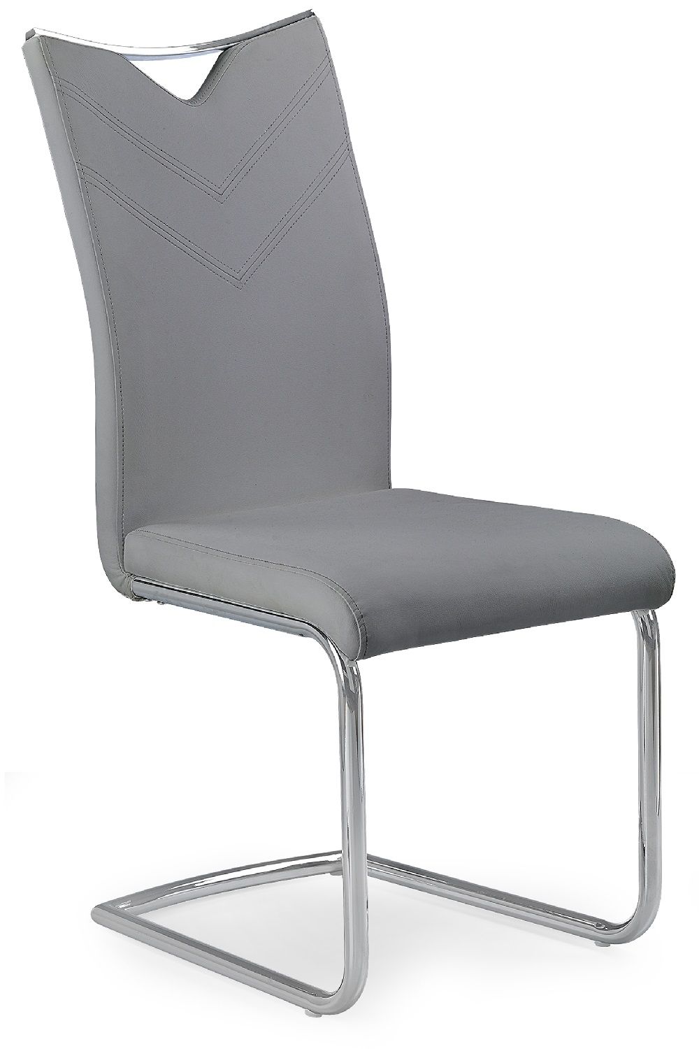 Eetkamerstoel Nancy – Moderne grijze eco‑leerstijl voor jouw tafel
